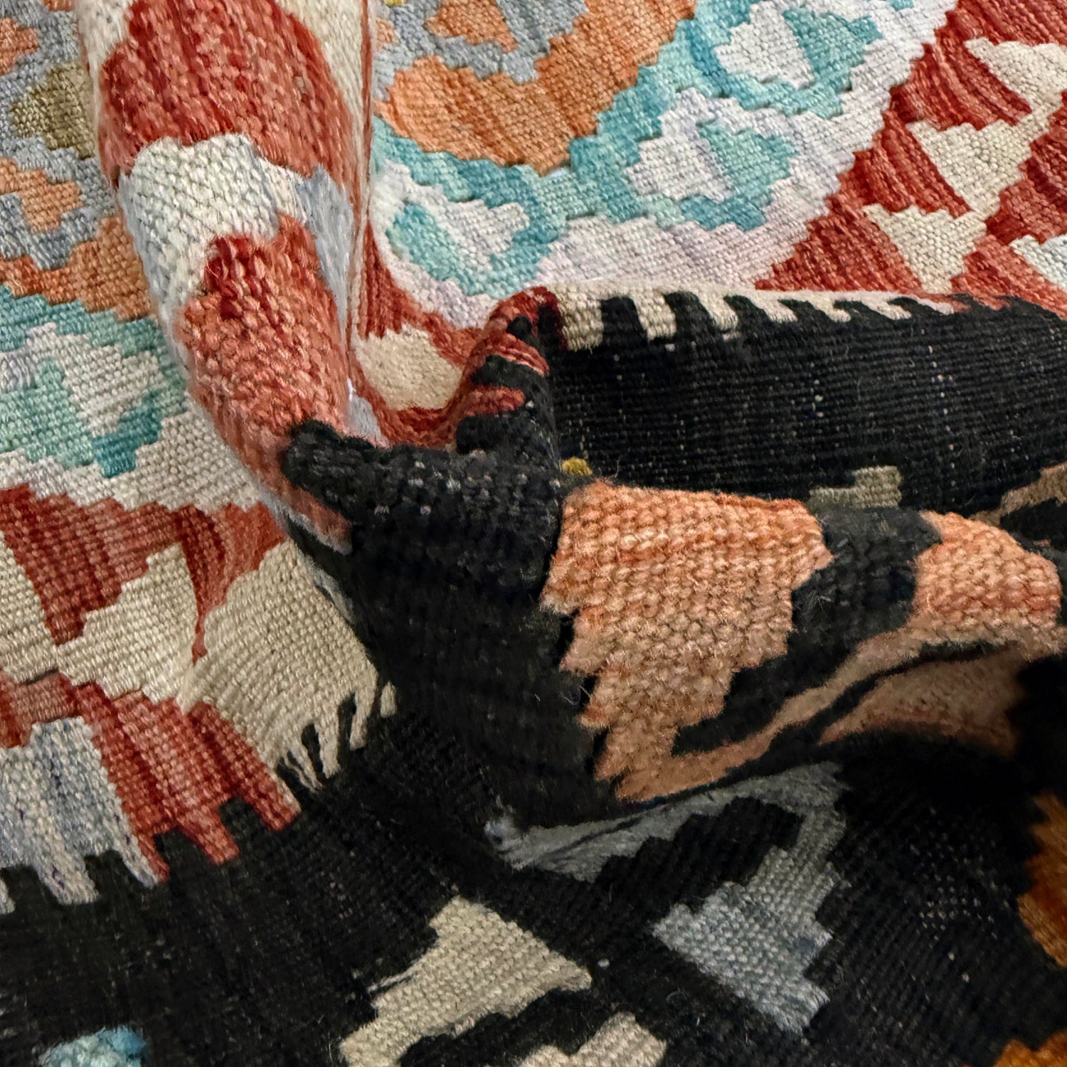 Handmade Vegetable Kelim 4' 2" x 6' 2" (ft) - No. Y39452