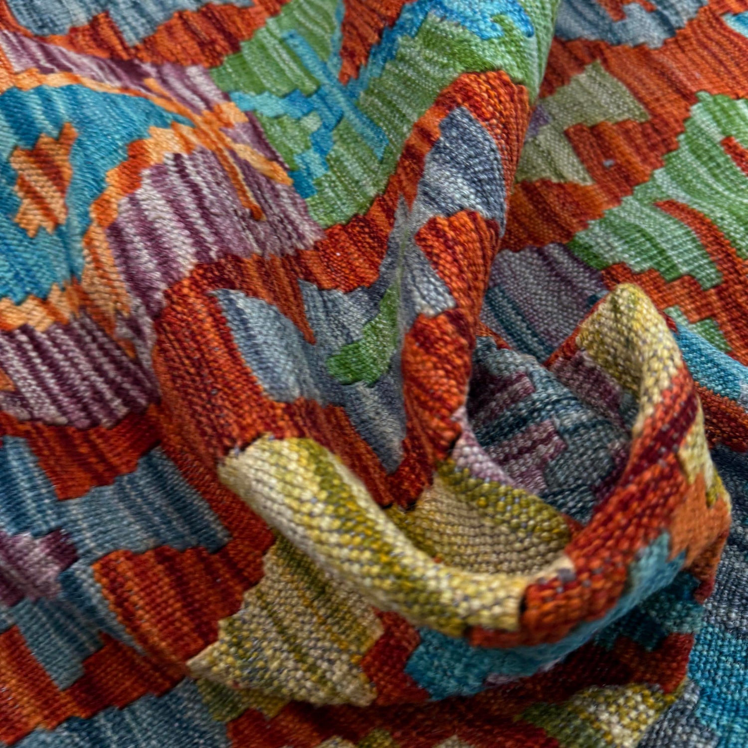 Handmade Vegetable Kelim 5' 11" x 8' 0" (ft) - No. Y39459