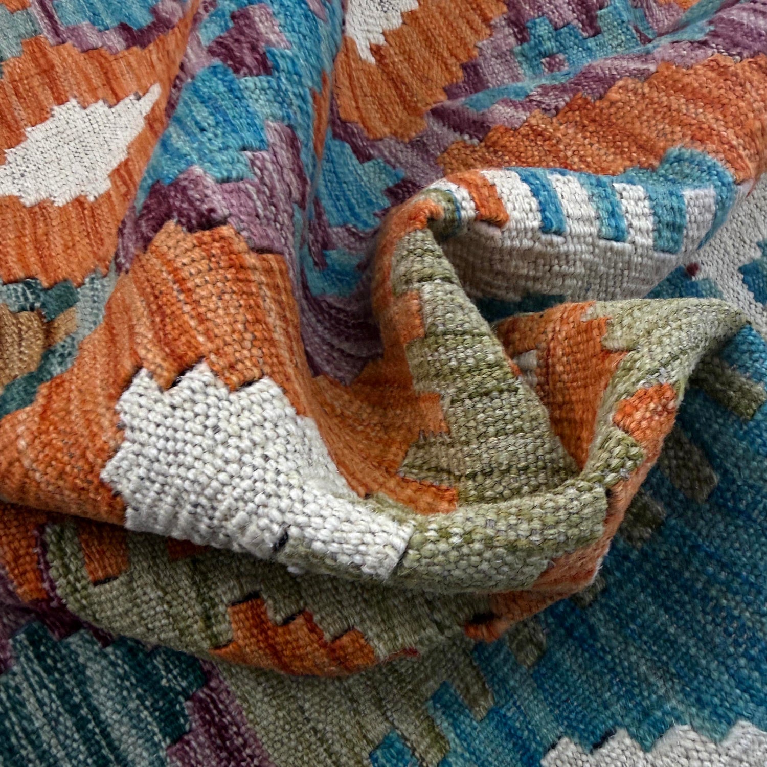 Handmade Vegetable Kelim 5' 11" x 7' 7" (ft) - No. Y39461