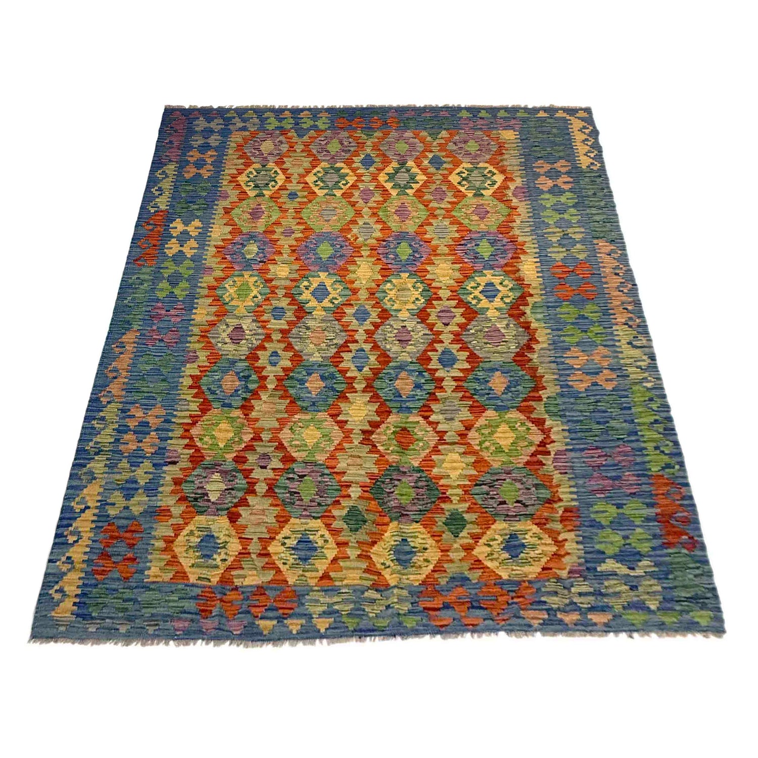 Handmade Vegetable Kilim 6' 2" x 8' 0" (ft) - No. Y39462