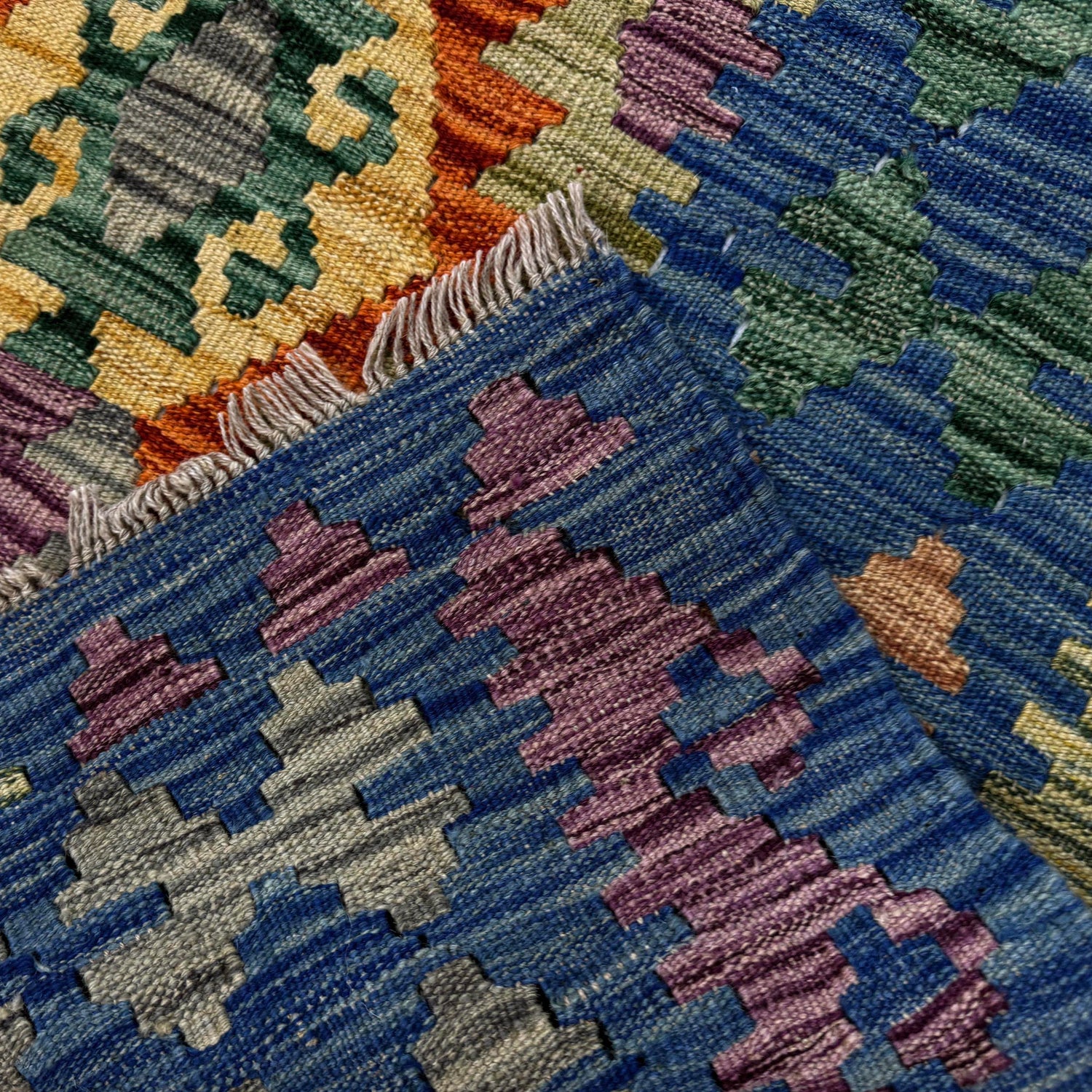 Handmade Vegetable Kilim 6' 2" x 8' 0" (ft) - No. Y39462