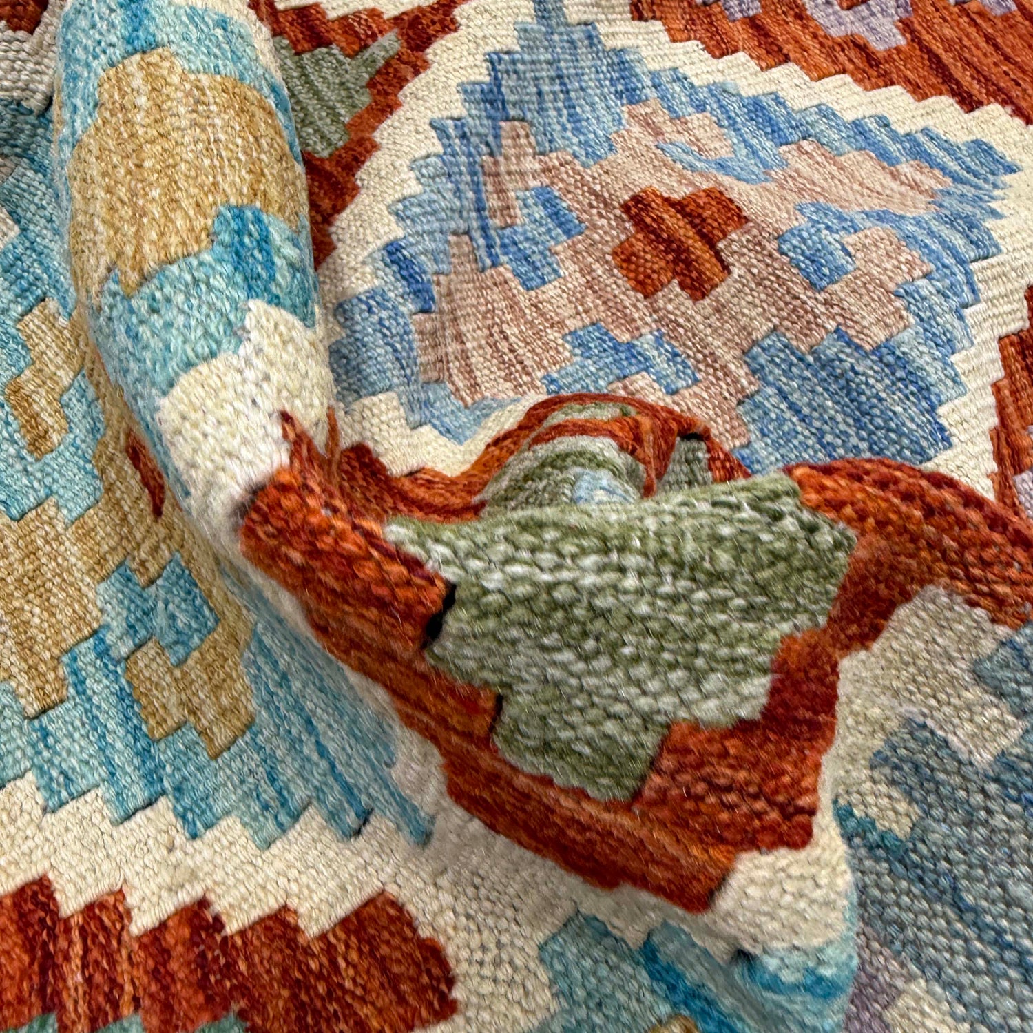 Handmade Vegetable Kilim 6' 1" x 7' 11" (ft) - No. Y39463