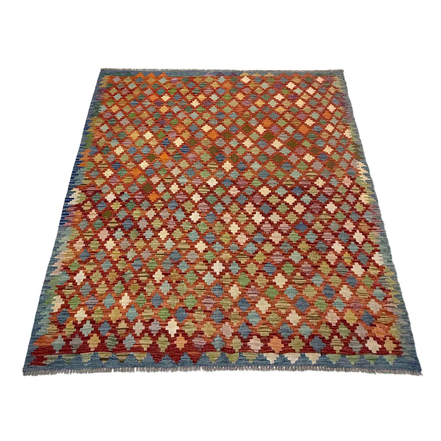 Handmade Vegetable Kelim 5' 11" x 8' 0" (ft) - No. Y39464
