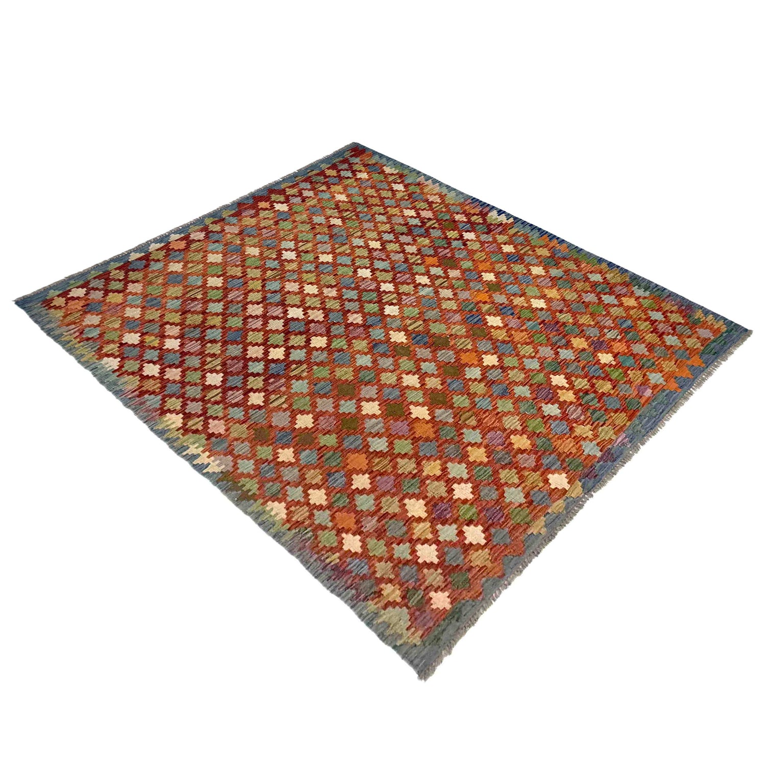 Handmade Vegetable Kelim 5' 11" x 8' 0" (ft) - No. Y39464