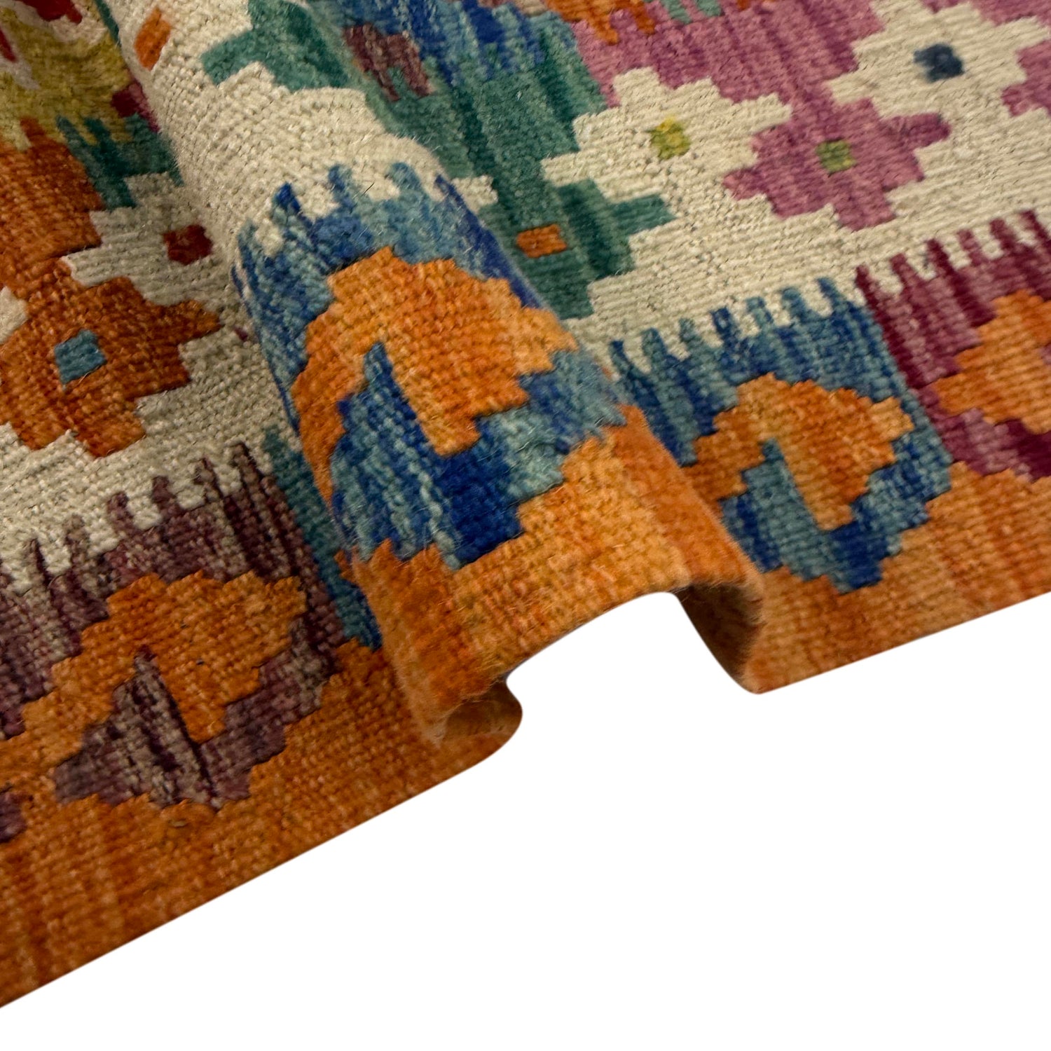 Handmade Vegetable Kelim 6' 1" x 7' 11" (ft) - No. Y39466