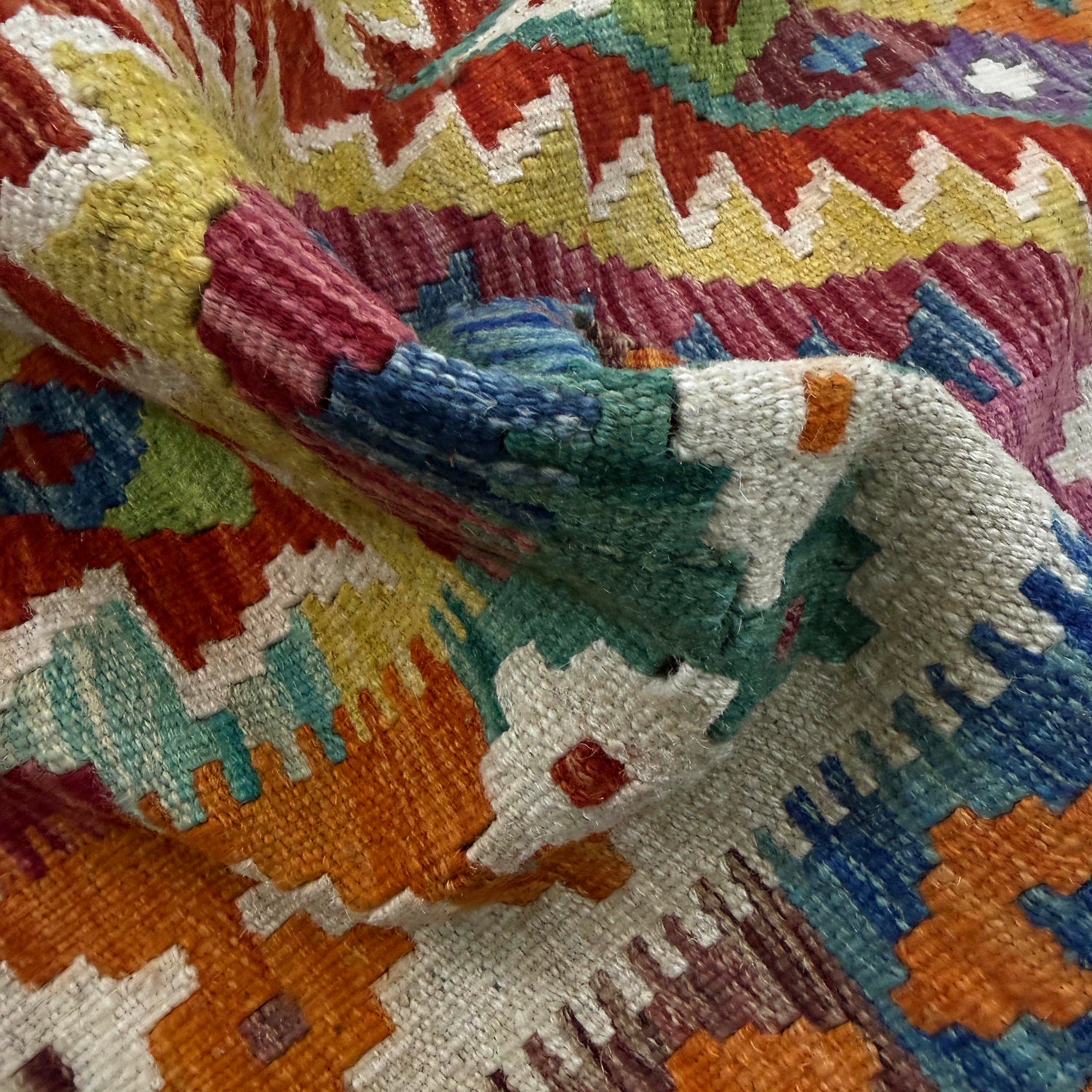 Handmade Vegetable Kelim 6' 1" x 7' 11" (ft) - No. Y39466
