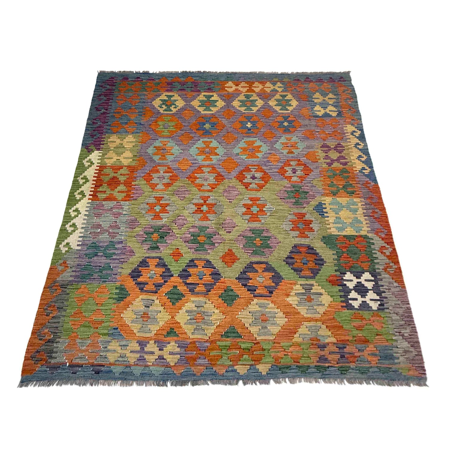 Handmade Vegetable Kilim 5' 9" x 8' 0" (ft) - No. Y39469