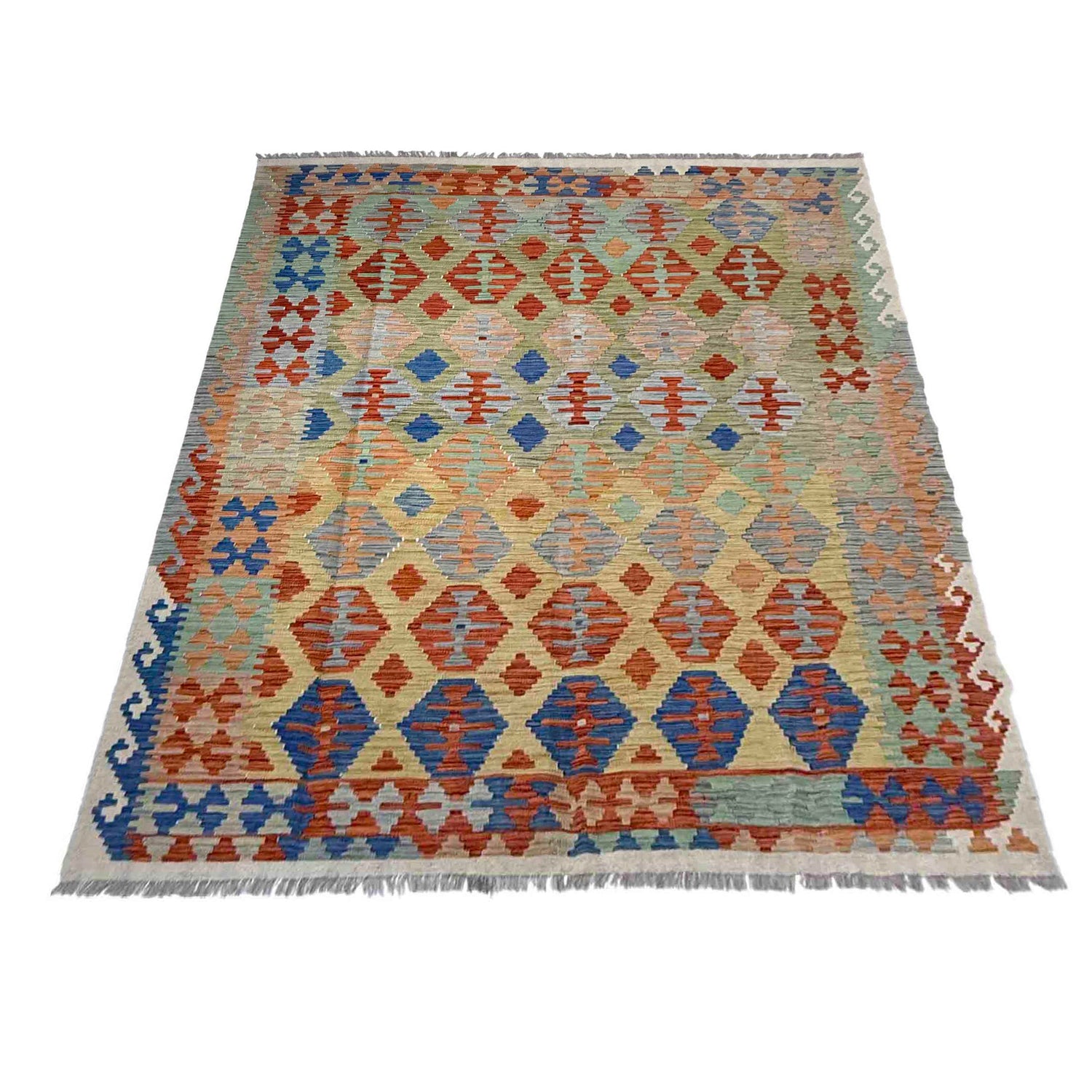 Handmade Vegetable Kelim 6' 2" x 7' 10" (ft) - No. Y39471