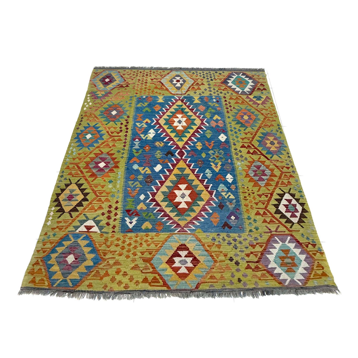 Handmade Vegetable Kilim 6' 2" x 8' 1" (ft) - No. Y39473