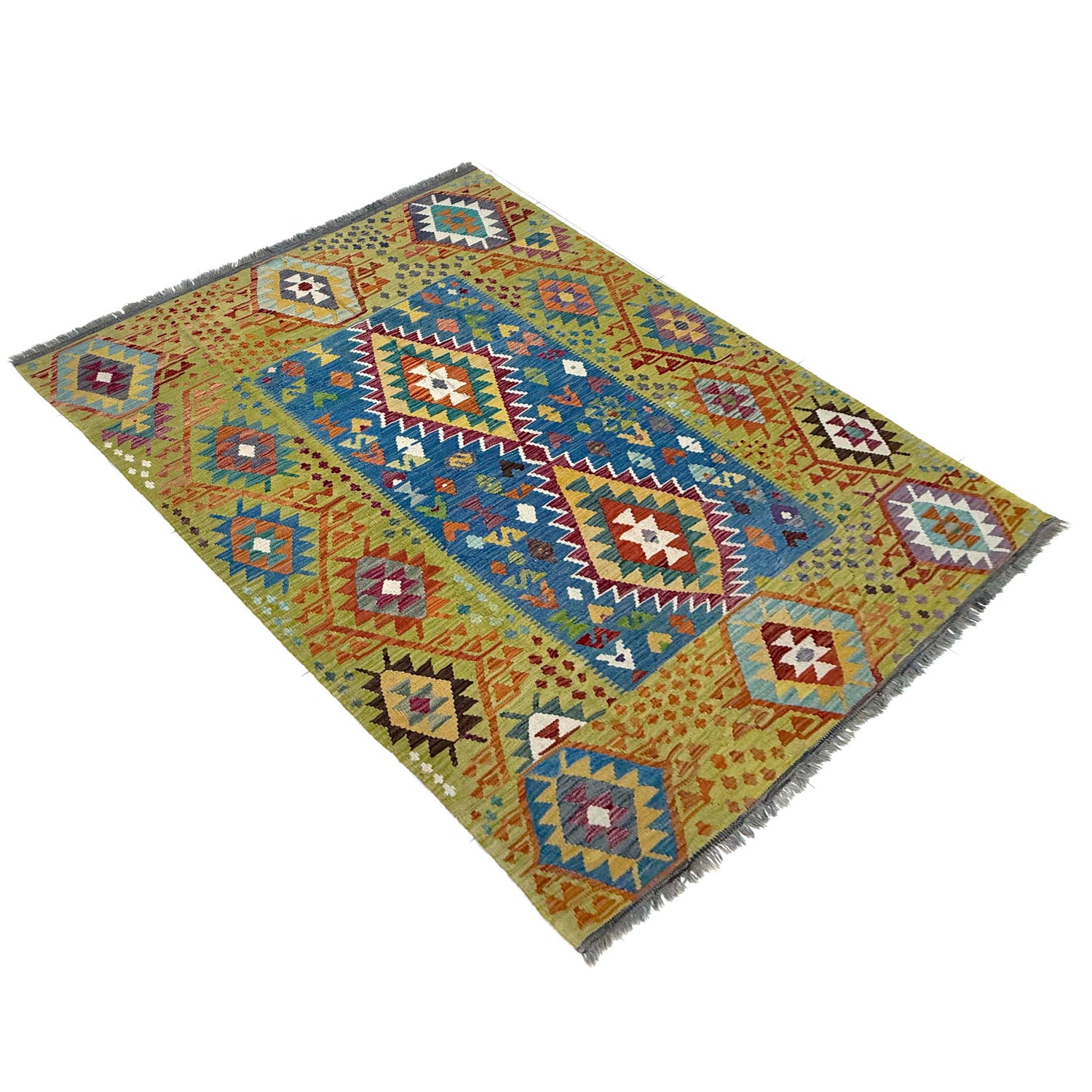 Handmade Vegetable Kilim 6' 2" x 8' 1" (ft) - No. Y39473