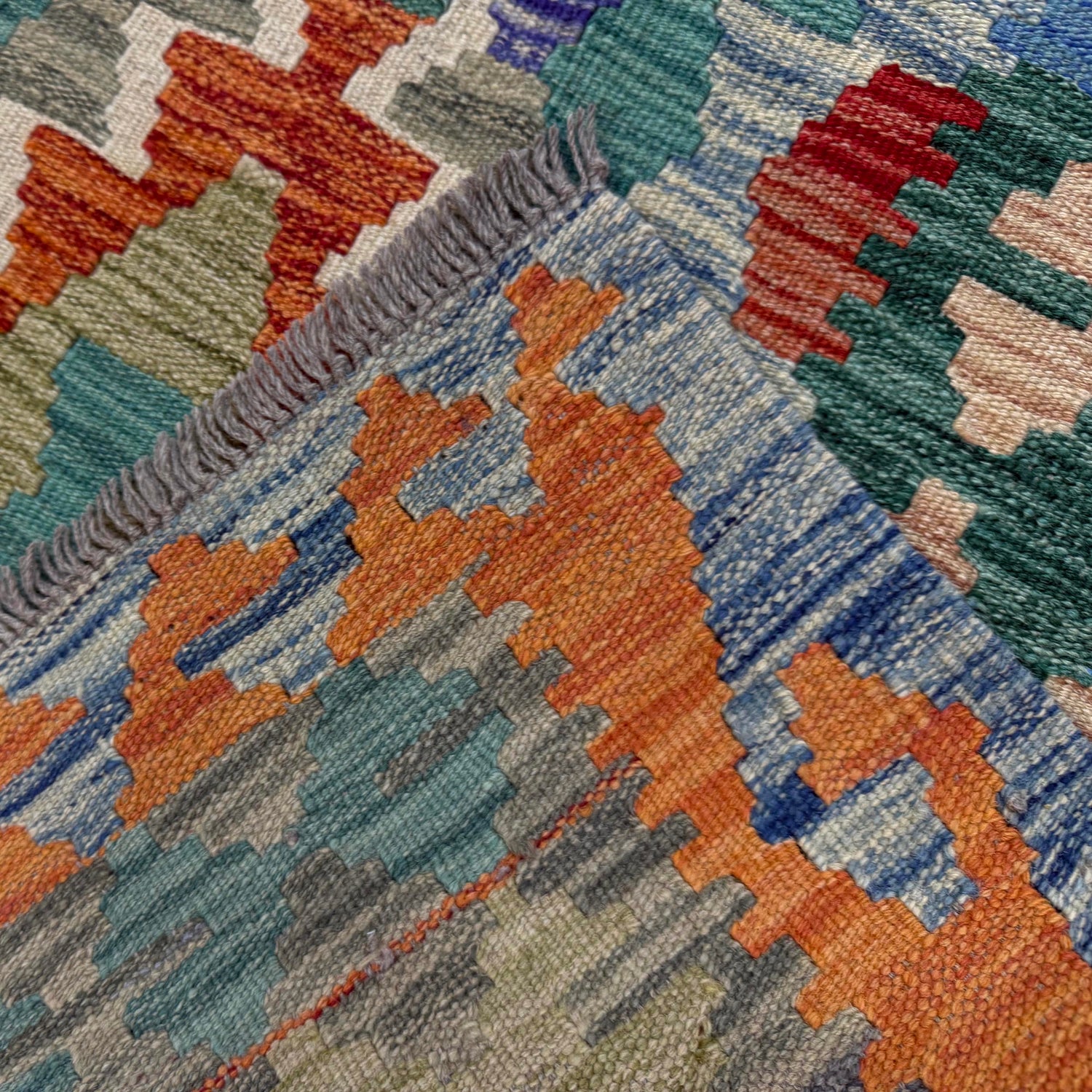 Handmade Vegetable Kilim 5' 10" x 8' 2" (ft) - No. Y39475