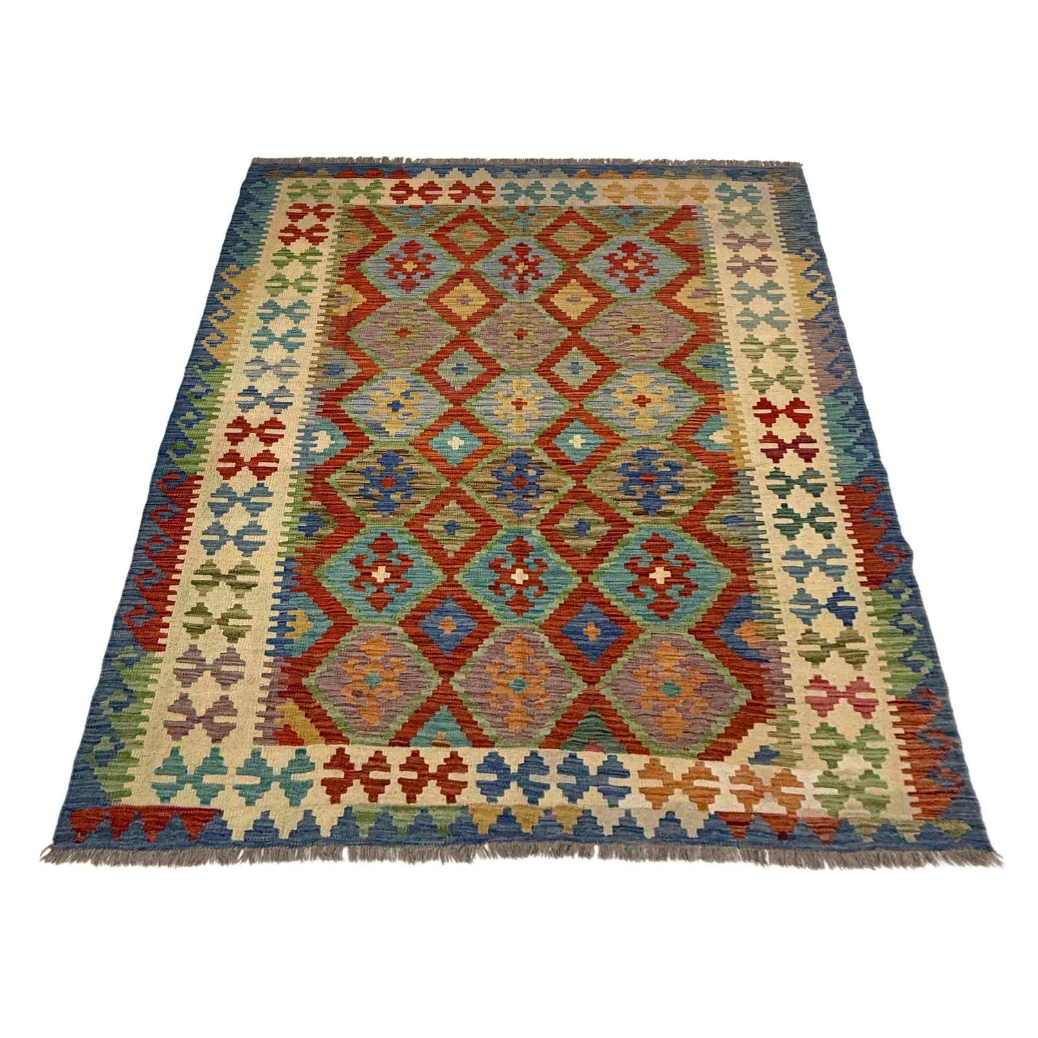 Handmade Vegetable Kilim 5' 11" x 8' 0" (ft) - No. Y39479