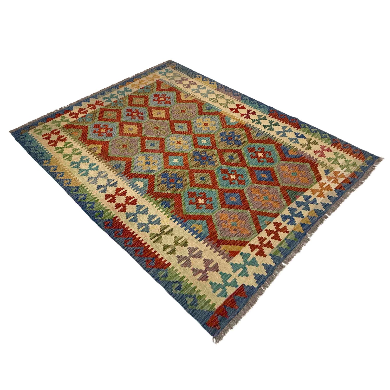 Handmade Vegetable Kilim 5' 11" x 8' 0" (ft) - No. Y39479
