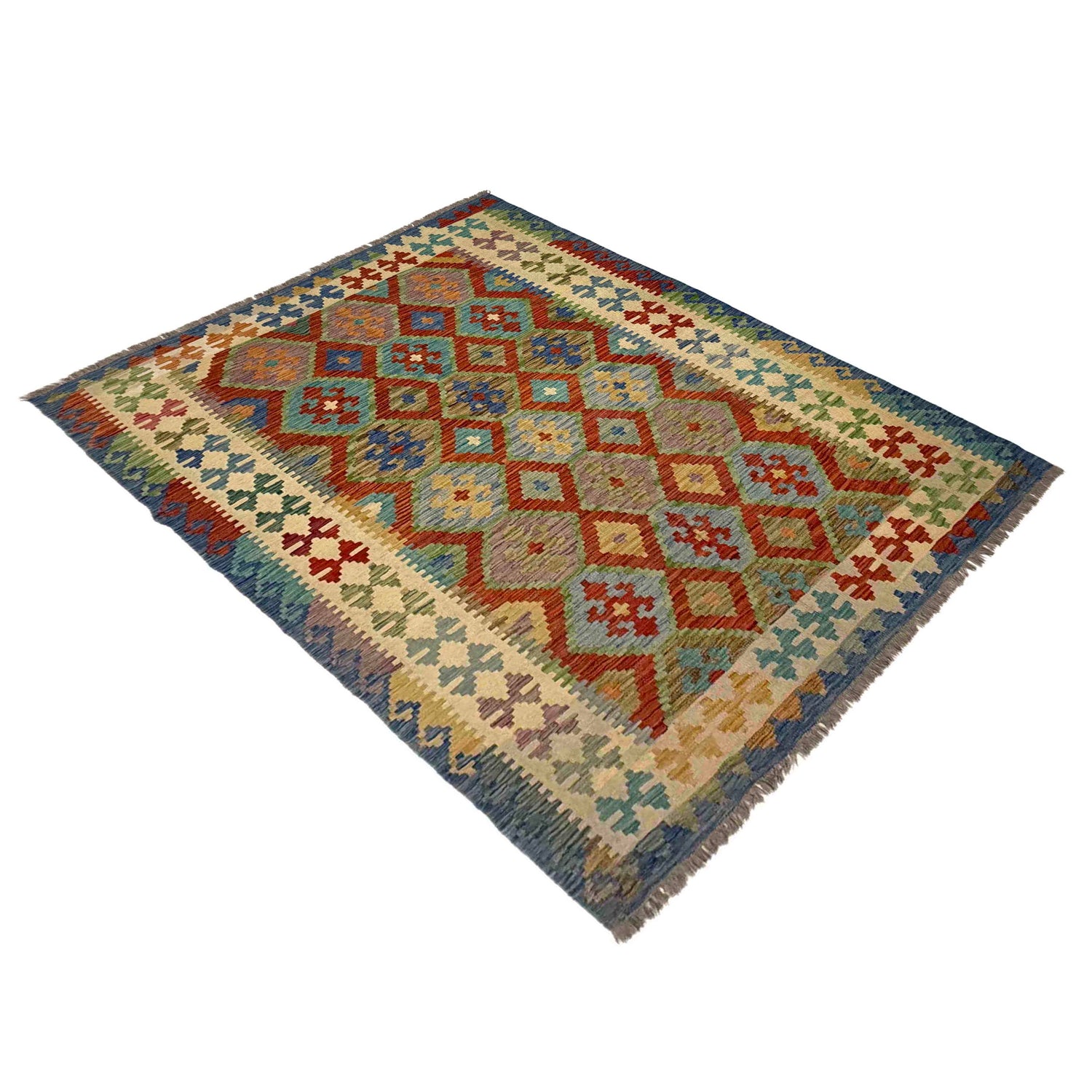 Handmade Vegetable Kilim 5' 11" x 8' 0" (ft) - No. Y39479