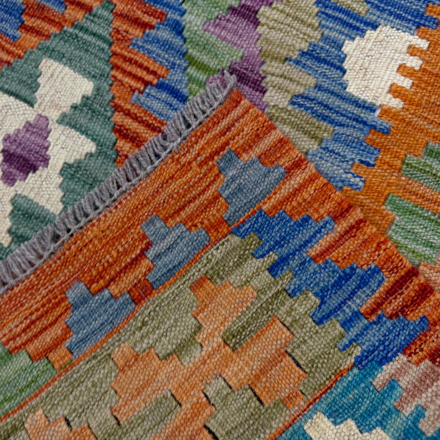 Handmade Vegetable Kelim 5' 9" x 8' 1" (ft) - No. Y39480