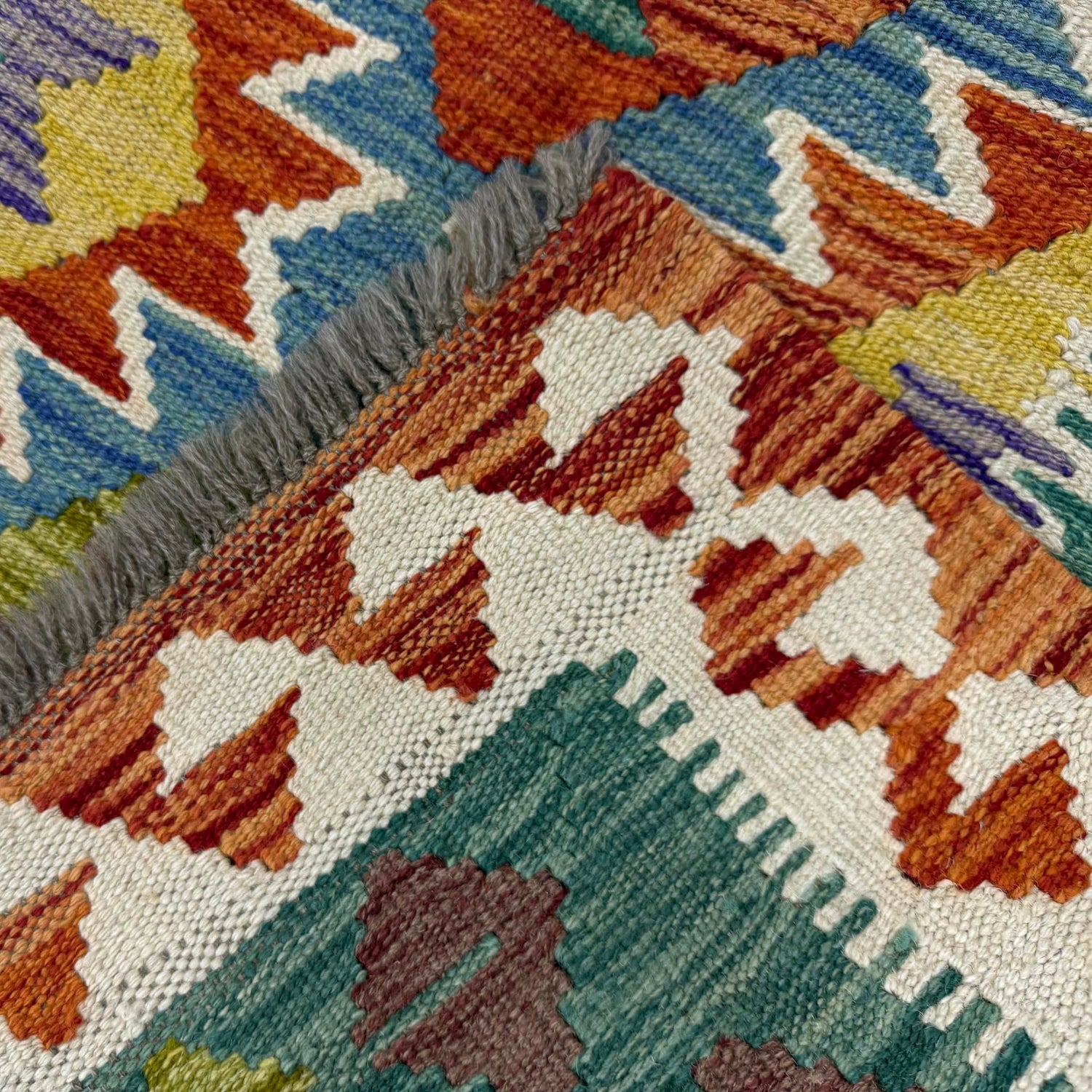 Handmade Vegetable Kilim 4' 1" x 6' 5" (ft) - No. Y39484