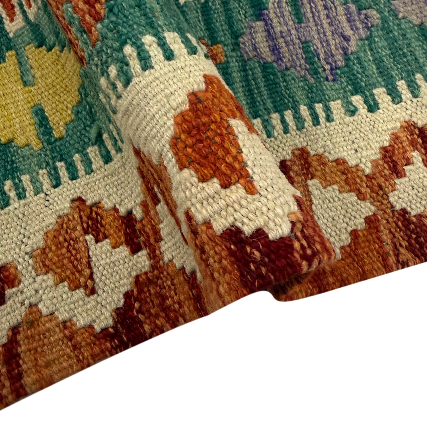 Handmade Vegetable Kilim 4' 1" x 6' 5" (ft) - No. Y39484
