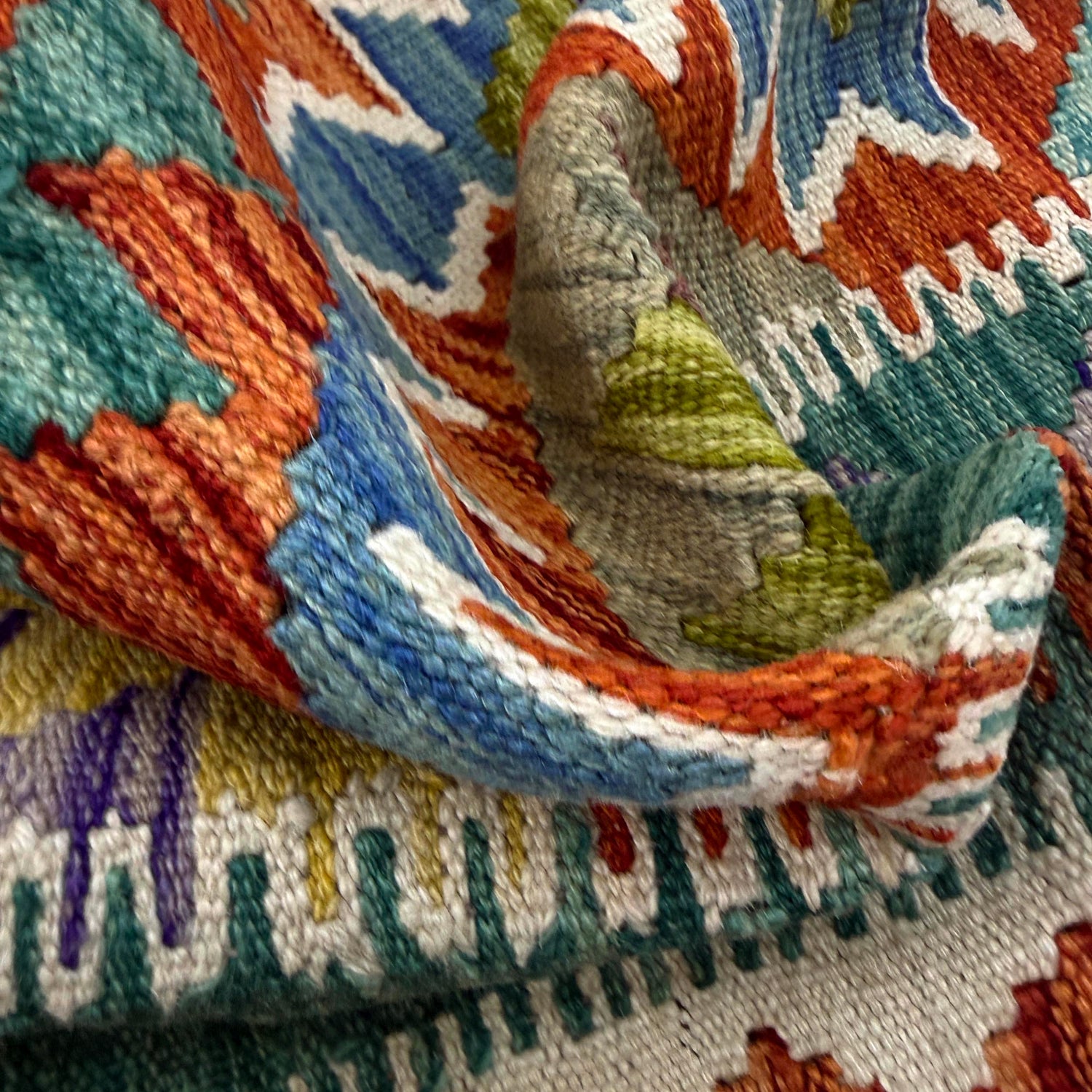 Handmade Vegetable Kilim 4' 1" x 6' 5" (ft) - No. Y39484
