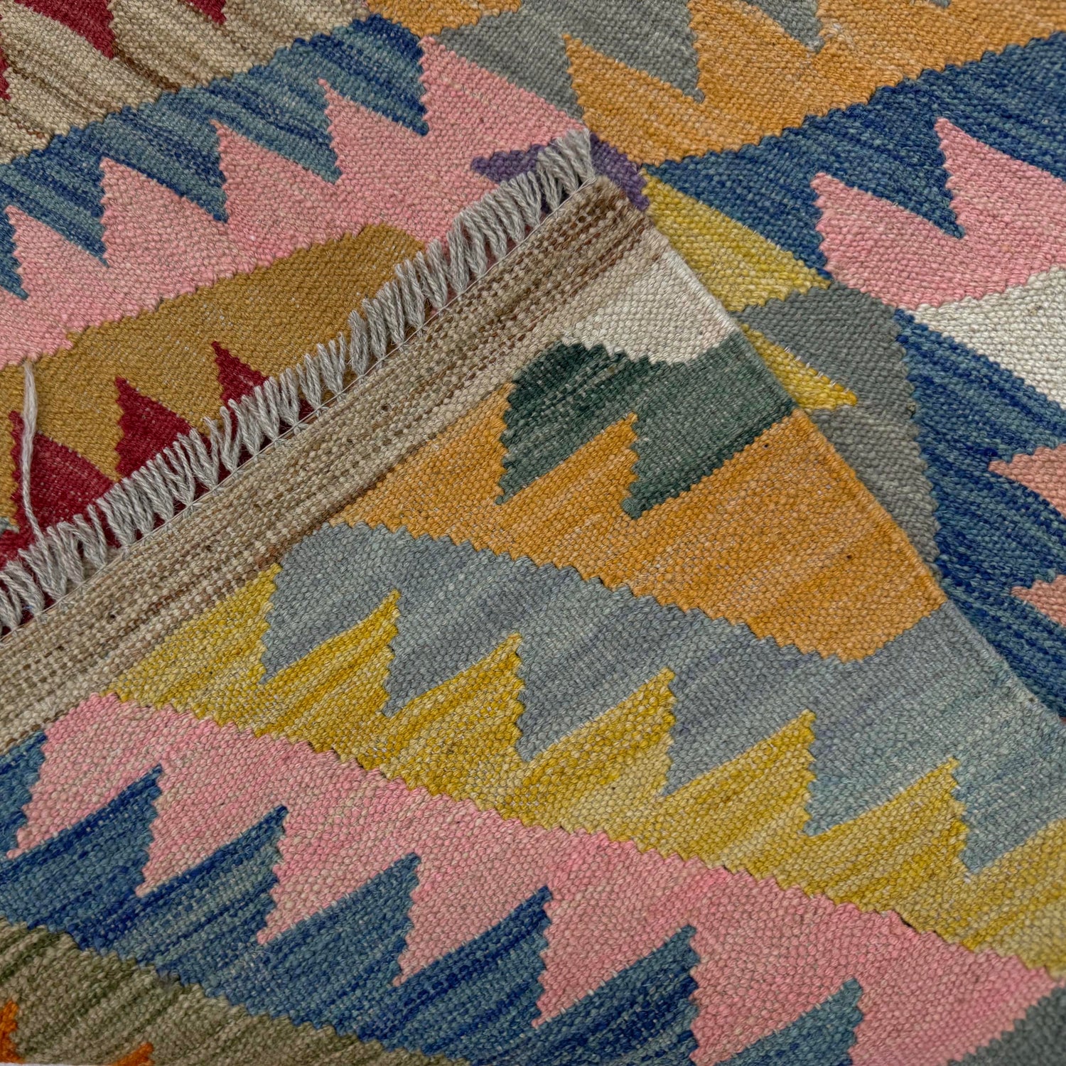 Handmade Vegetable Kelim 4' 3" x 6' 0" (ft) - No. Y39485
