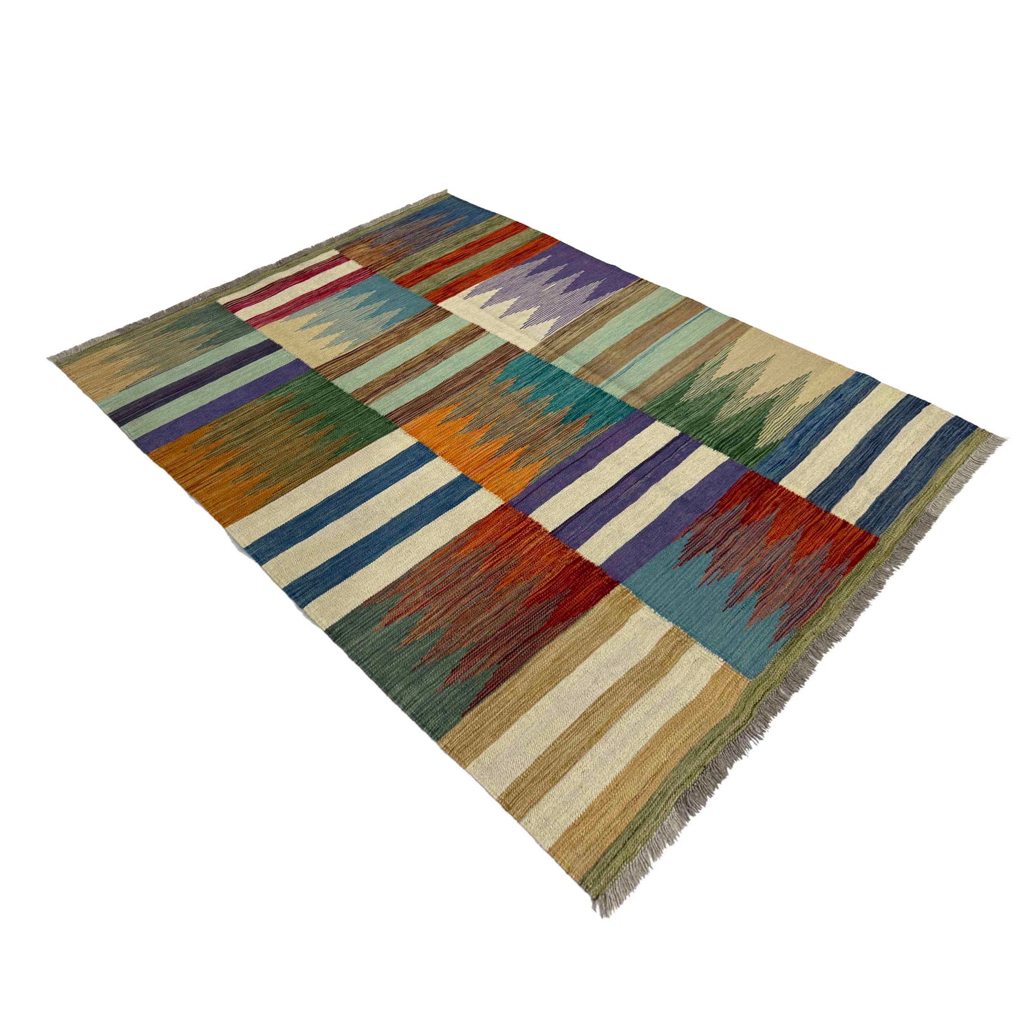 Handmade Vegetable Kelim 4' 0" x 6' 0" (ft) - No. Y39487