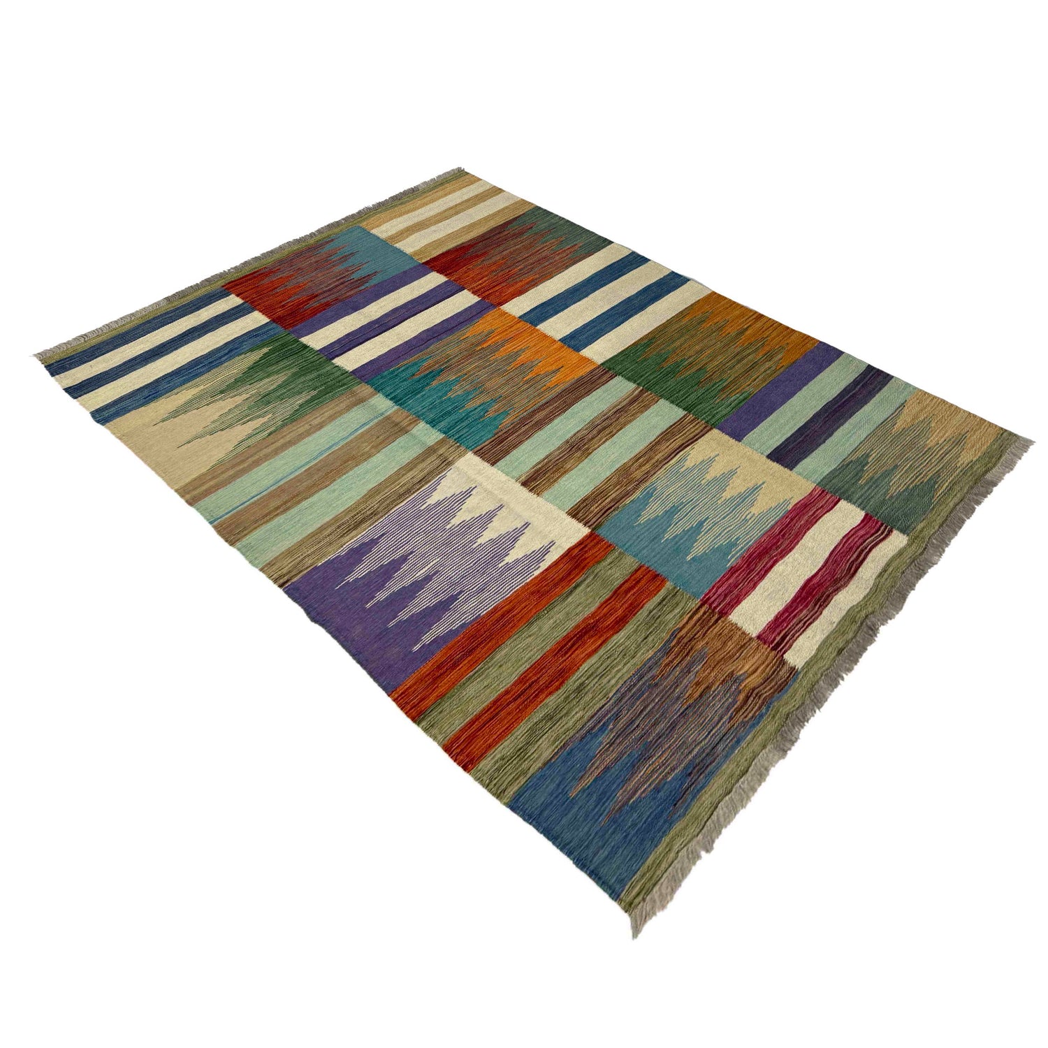 Handmade Vegetable Kelim 4' 0" x 6' 0" (ft) - No. Y39487