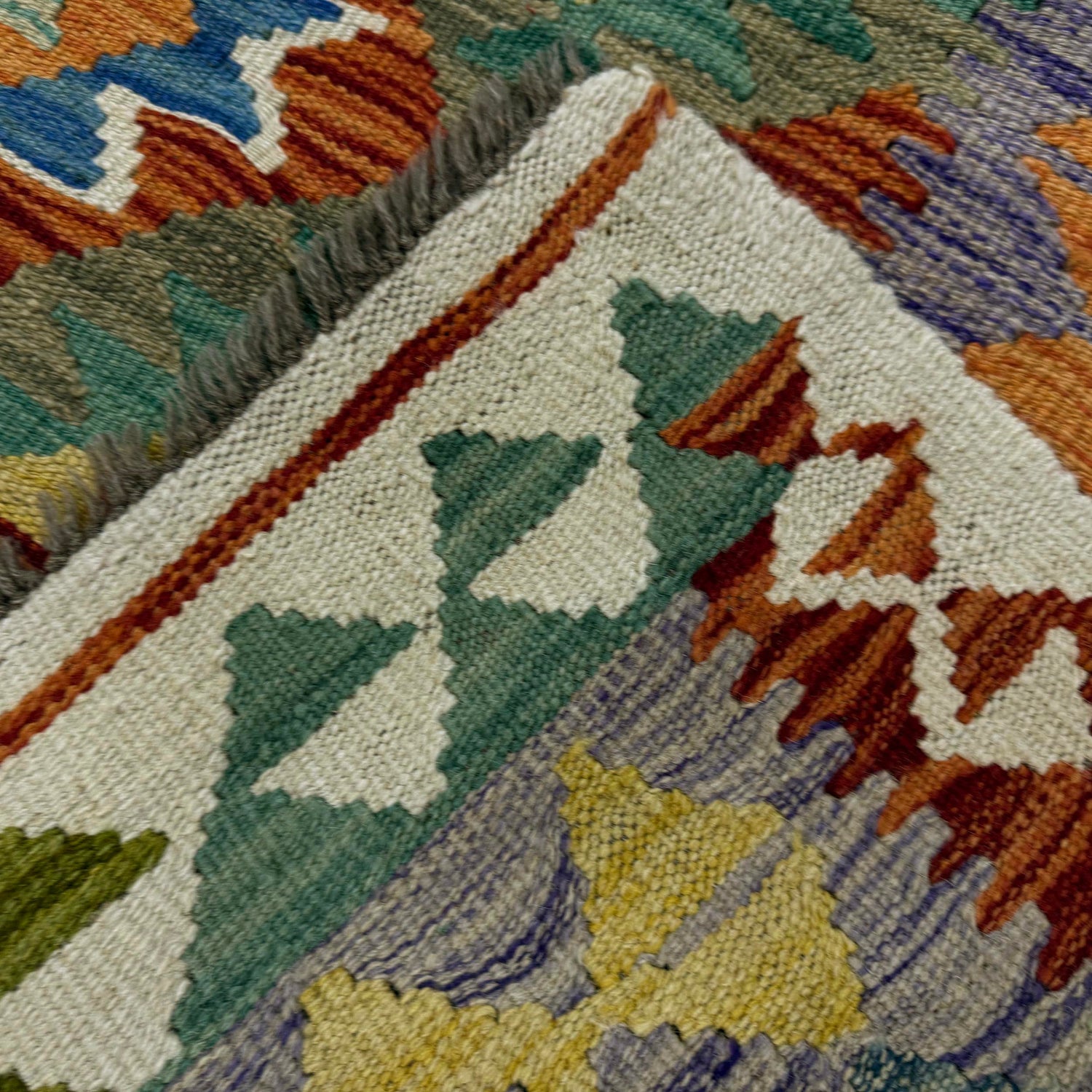 Handmade Vegetable Kilim 4' 2" x 6' 6" (ft) - No. Y39488