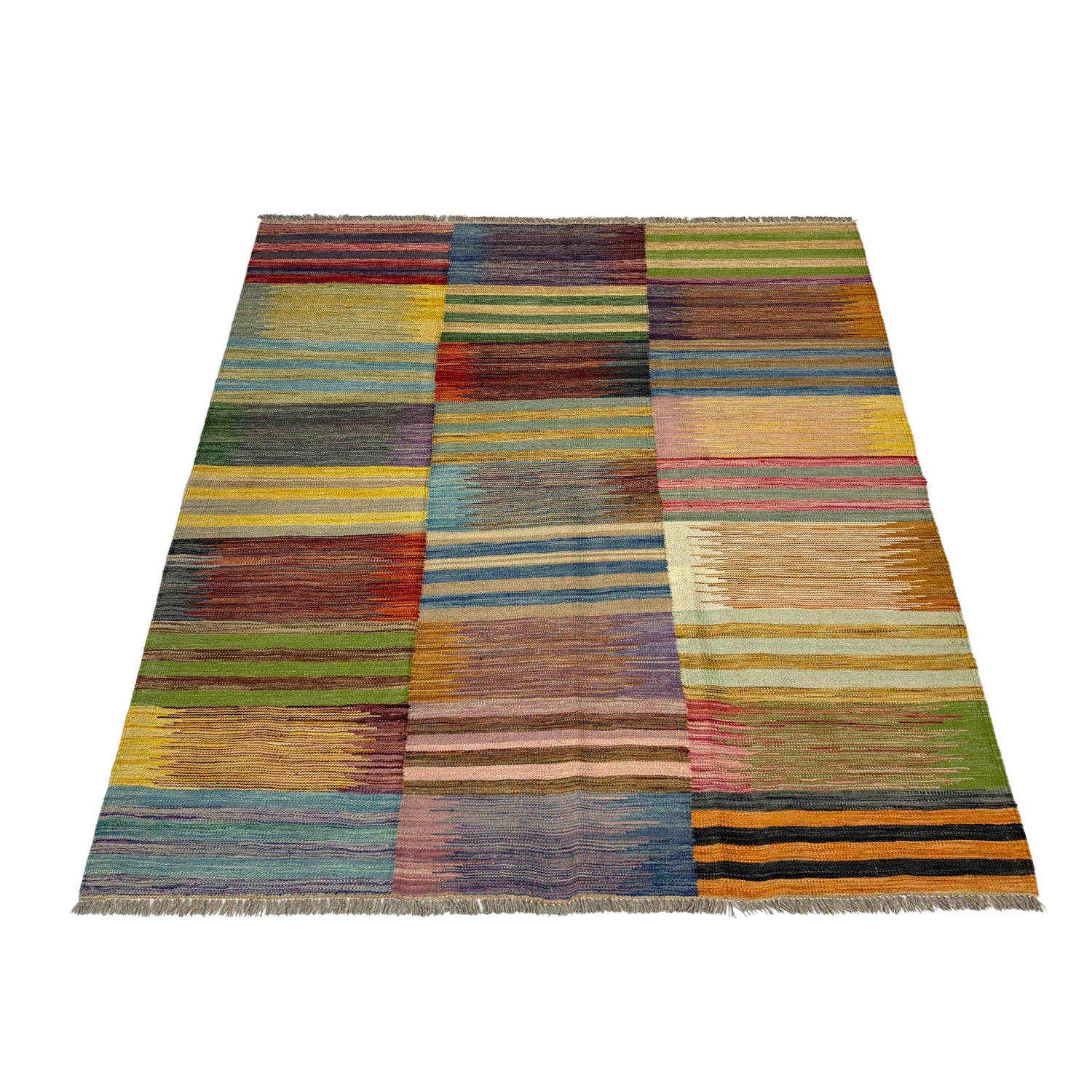 Handmade Vegetable Kilim 4' 9" x 6' 6" (ft) - No. Y39489