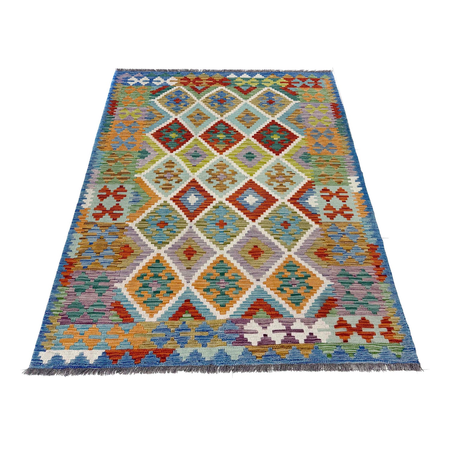Handmade Vegetable Kilim 4' 2" x 6' 4" (ft) - No. Y39490