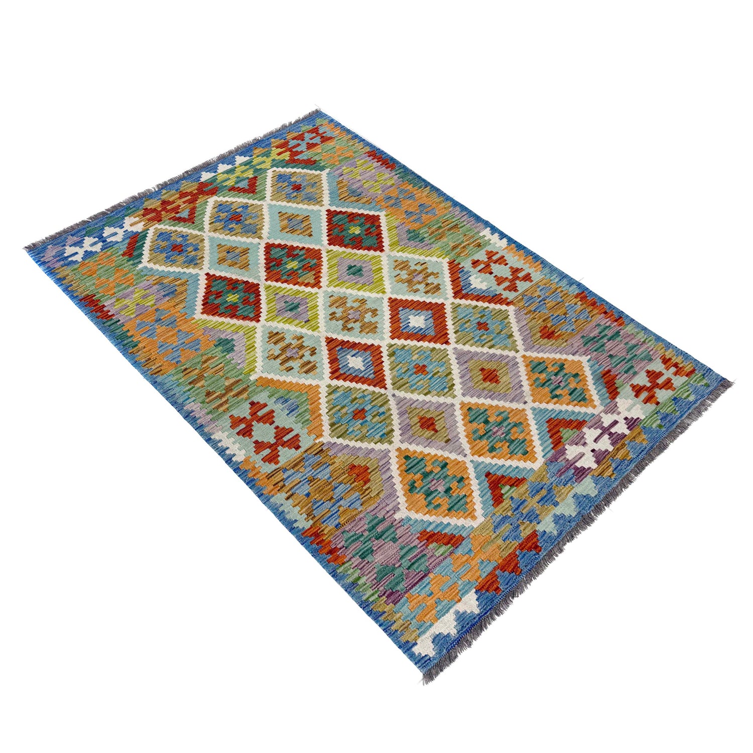 Handmade Vegetable Kilim 4' 2" x 6' 4" (ft) - No. Y39490
