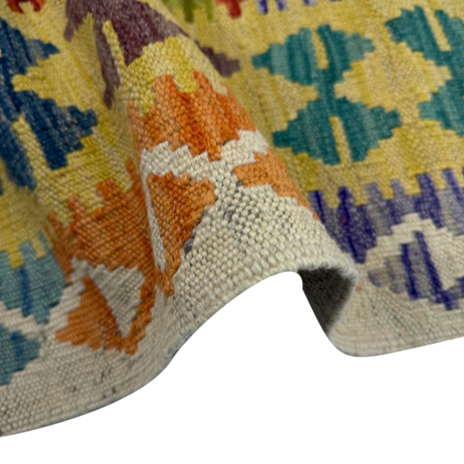 Handmade Vegetable Kelim 4' 2" x 6' 11" (ft) - No. Y39491