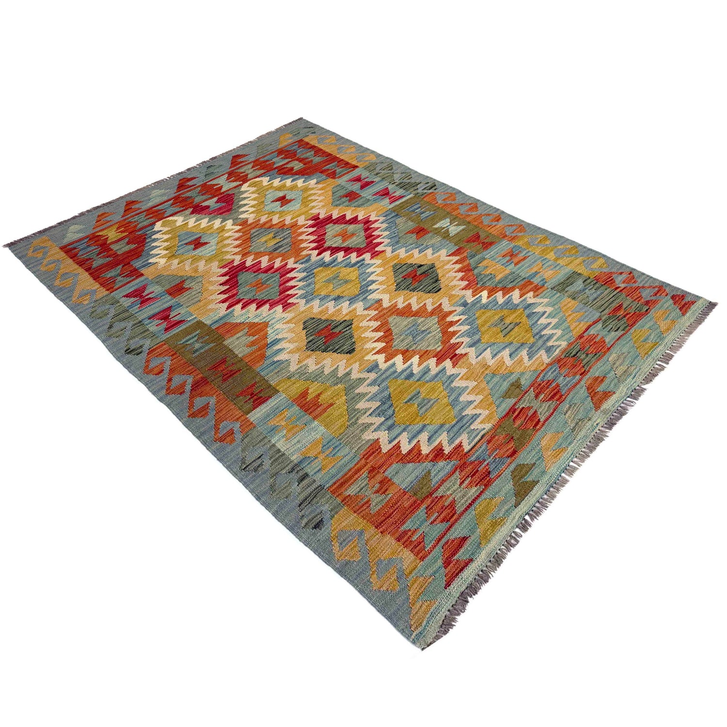 Handmade Vegetable Kilim 4' 0" x 6' 8" (ft) - No. Y39492