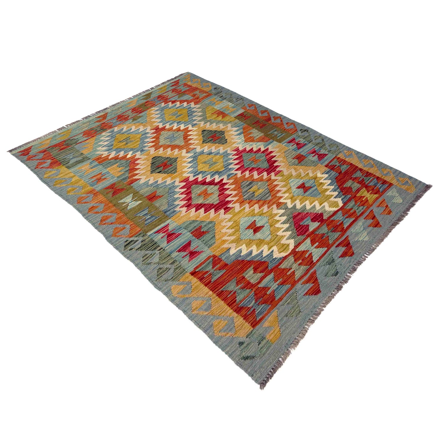 Handmade Vegetable Kilim 4' 0" x 6' 8" (ft) - No. Y39492