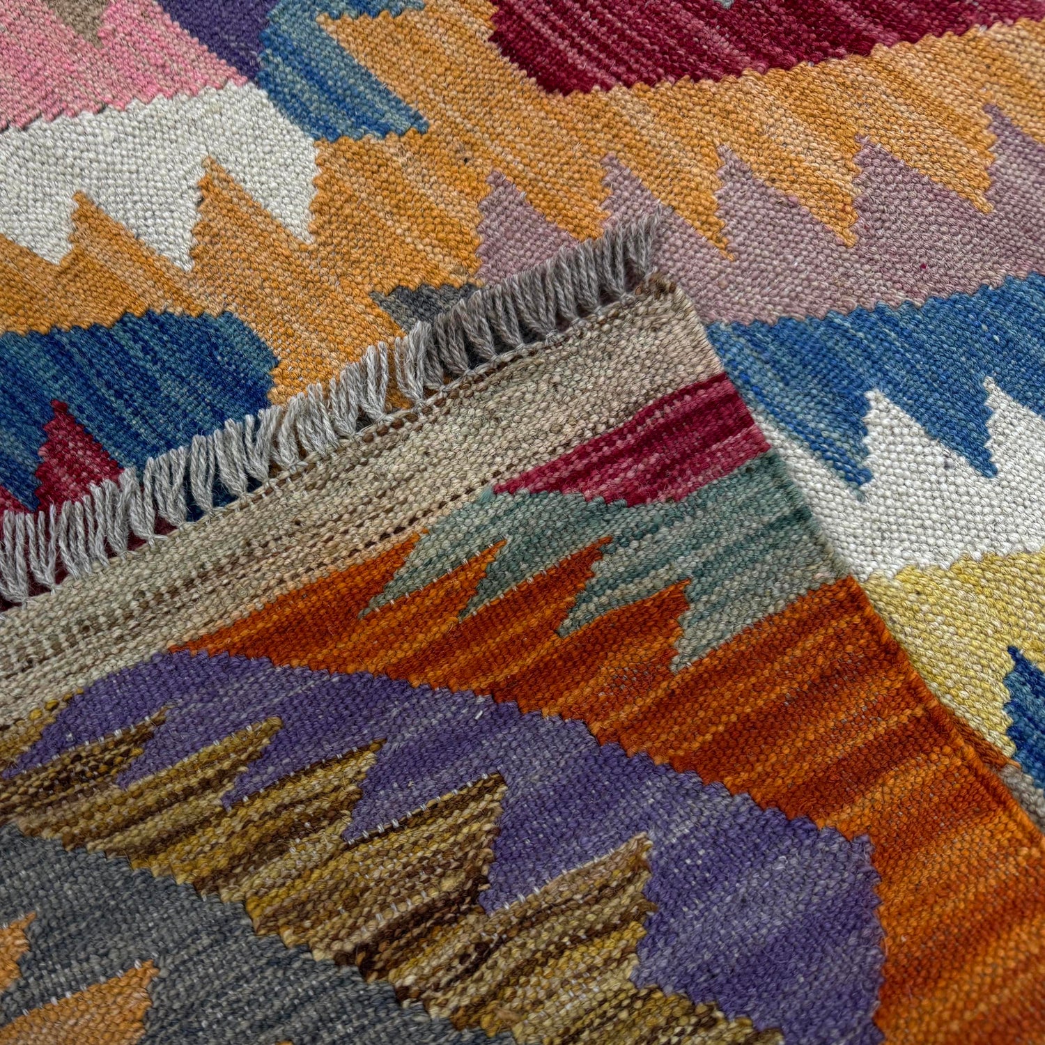 Handmade Vegetable Kilim 4' 2" x 6' 0" (ft) - No. Y39493