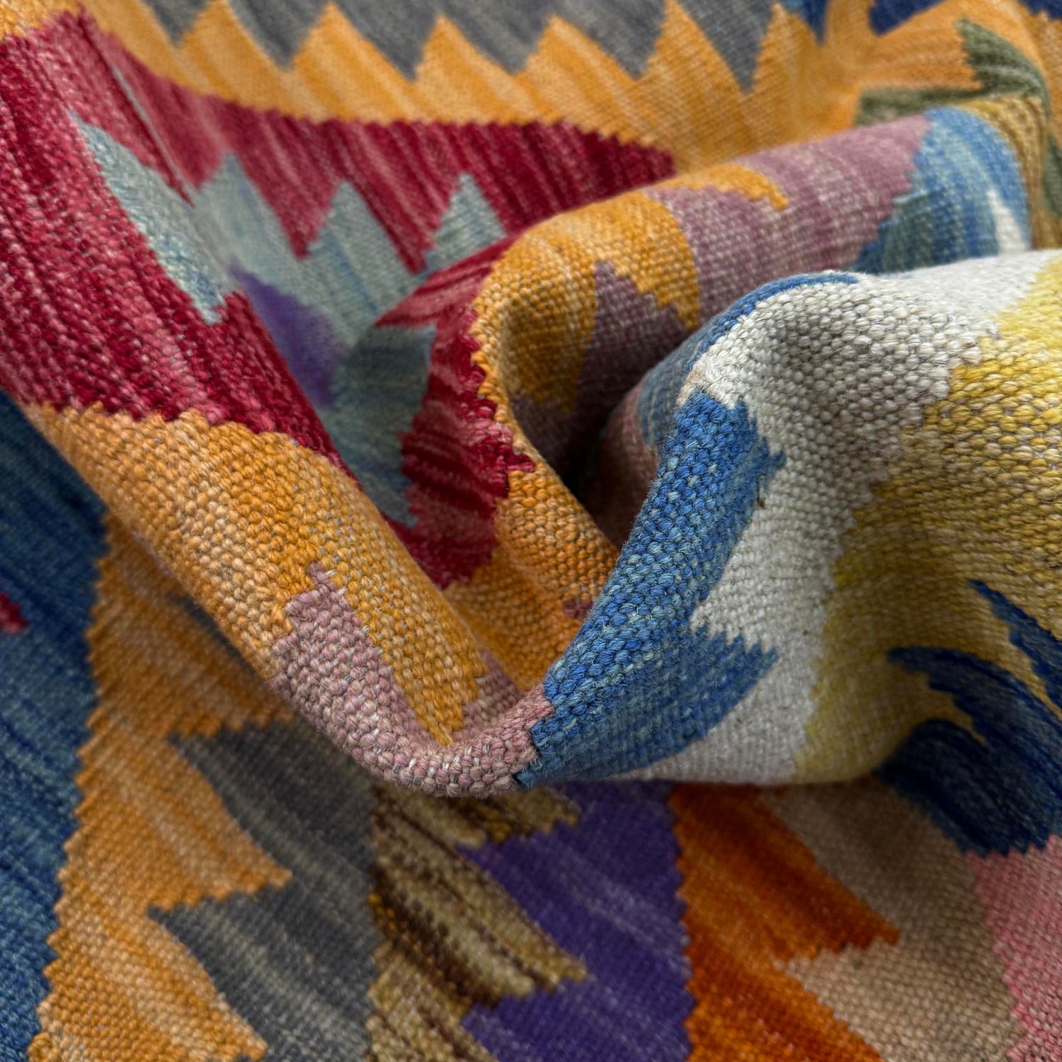Handmade Vegetable Kilim 4' 2" x 6' 0" (ft) - No. Y39493
