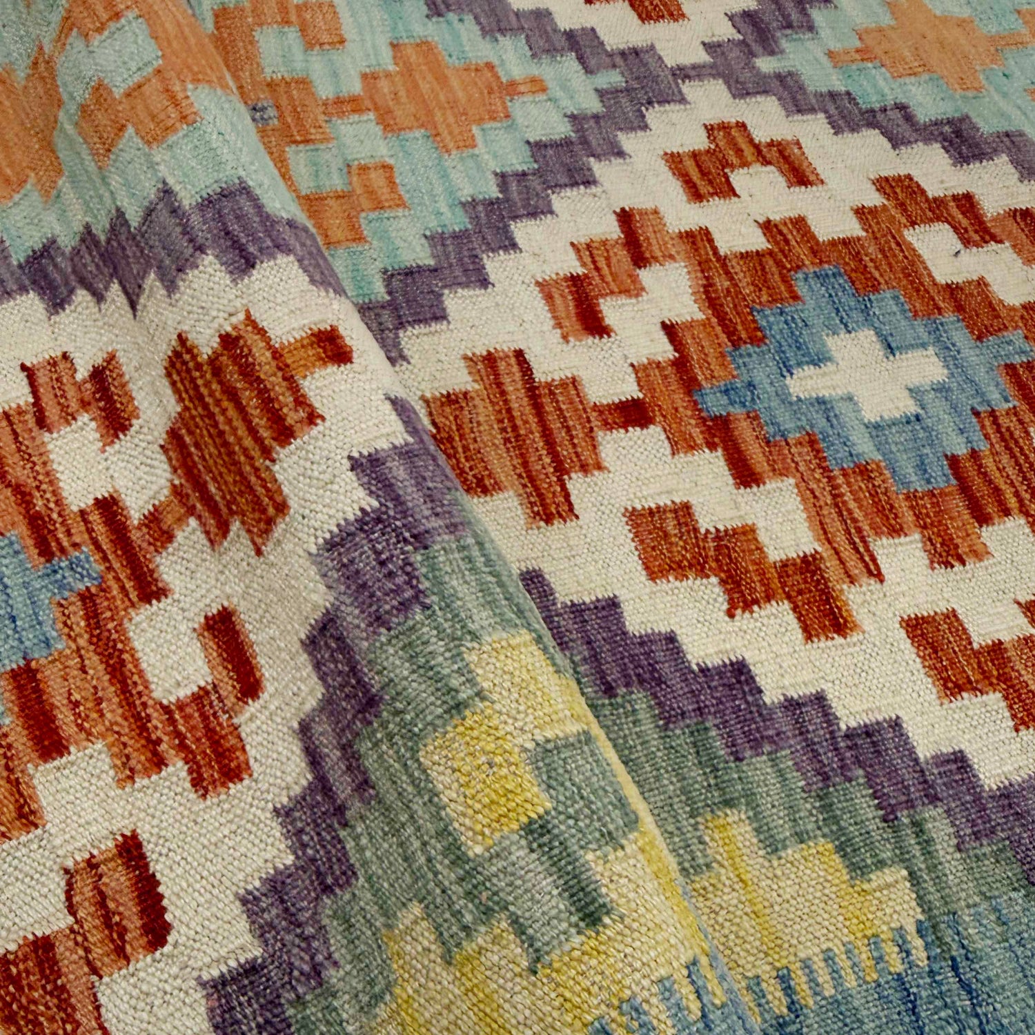 Handmade Vegetable Kilim 4' 3" x 5' 9" (ft) - No. Y39494
