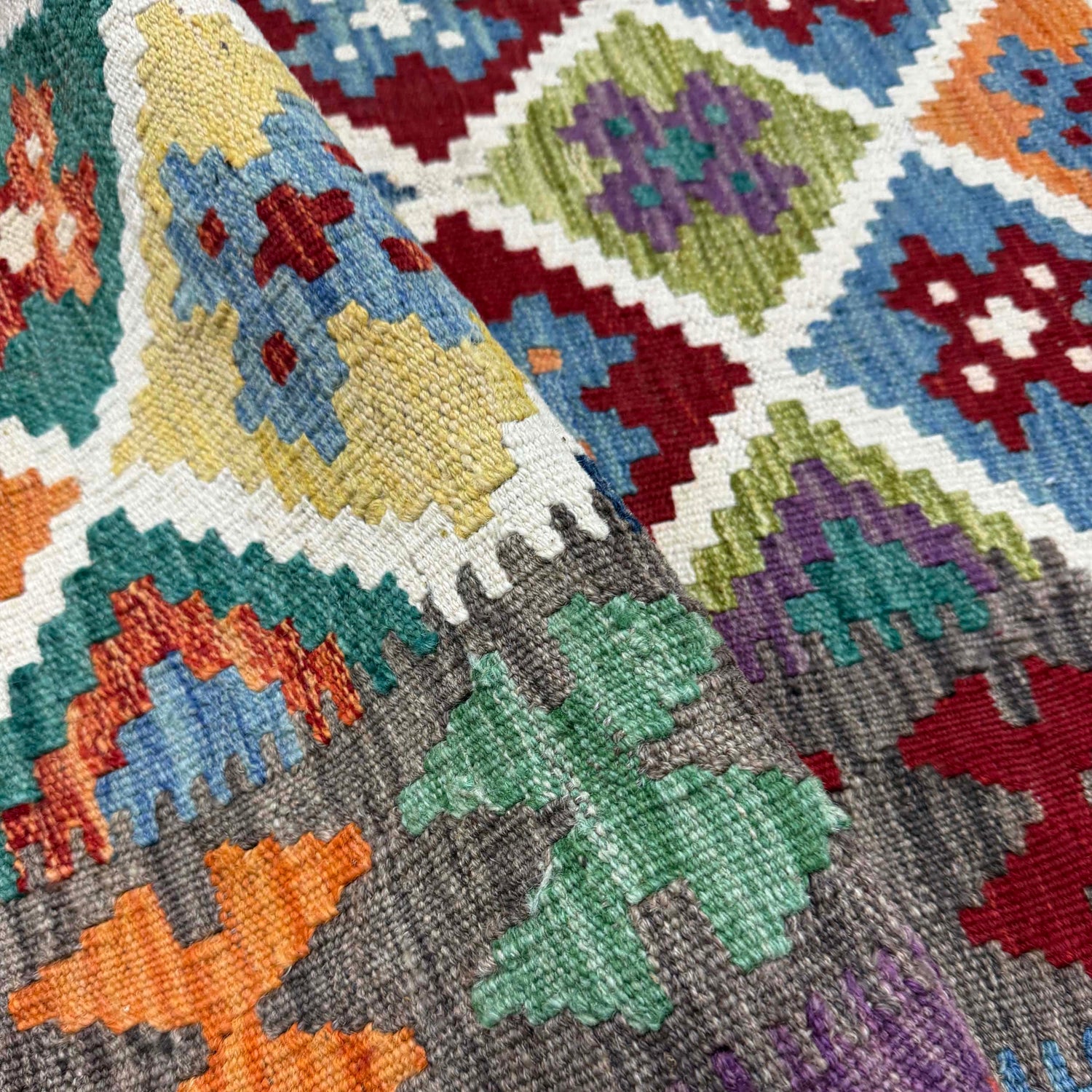 Handmade Vegetable Kilim 4' 8" x 6' 3" (ft) - No. Y39498