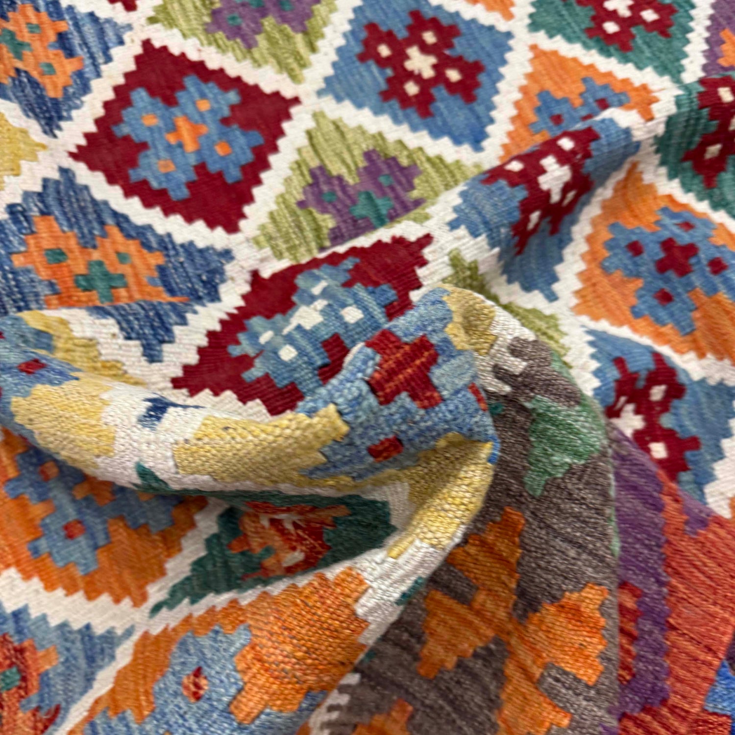 Handmade Vegetable Kilim 4' 8" x 6' 3" (ft) - No. Y39498
