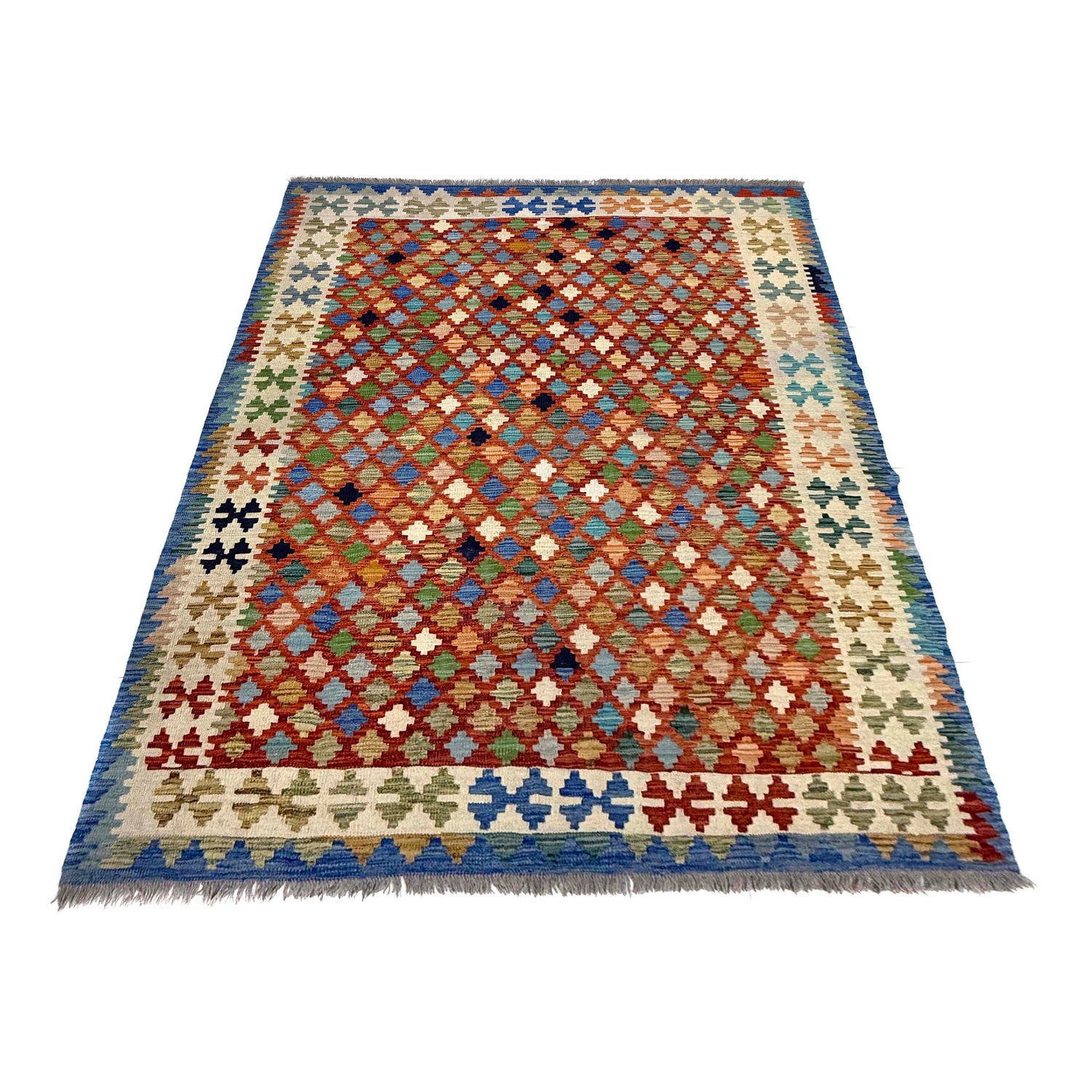 Handmade Vegetable Kilim 5' 10" x 8' 1" (ft) - No. Y39501