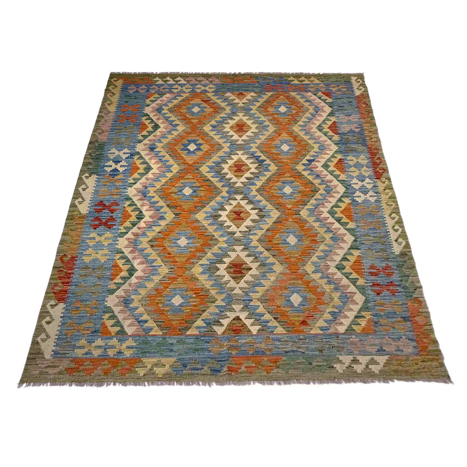 Handmade Vegetable Kilim 5' 9" x 8' 1" (ft) - No. Y39502