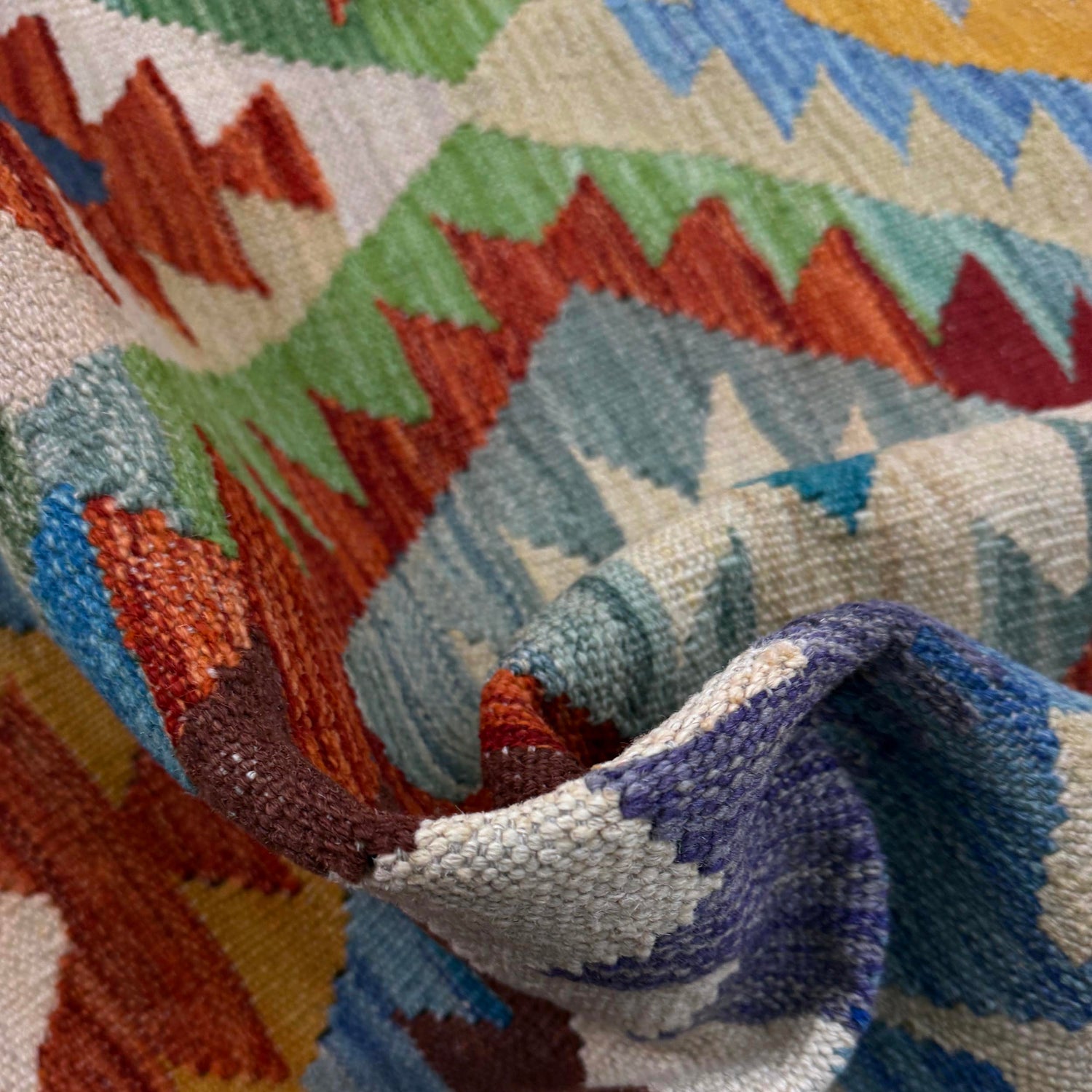 Handmade Vegetable Kilim 4' 2" x 5' 10" (ft) - No. Y39503