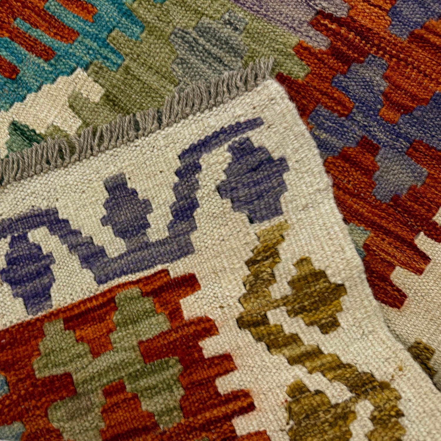 Handmade Vegetable Kilim 5' 9" x 7' 11" (ft) - No. Y39505