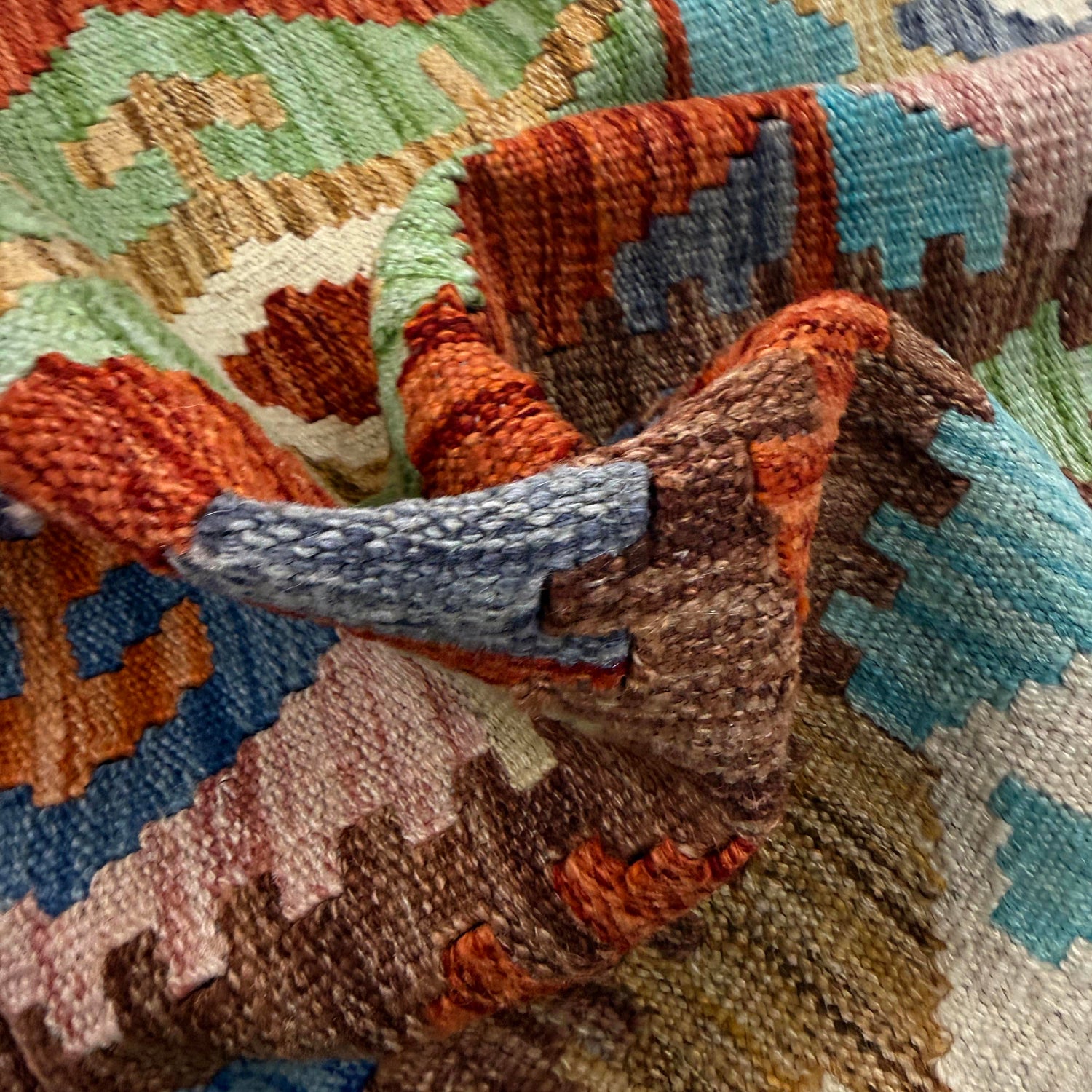 Handmade Vegetable Kelim 4' 0" x 6' 6" (ft) - No. Y39507