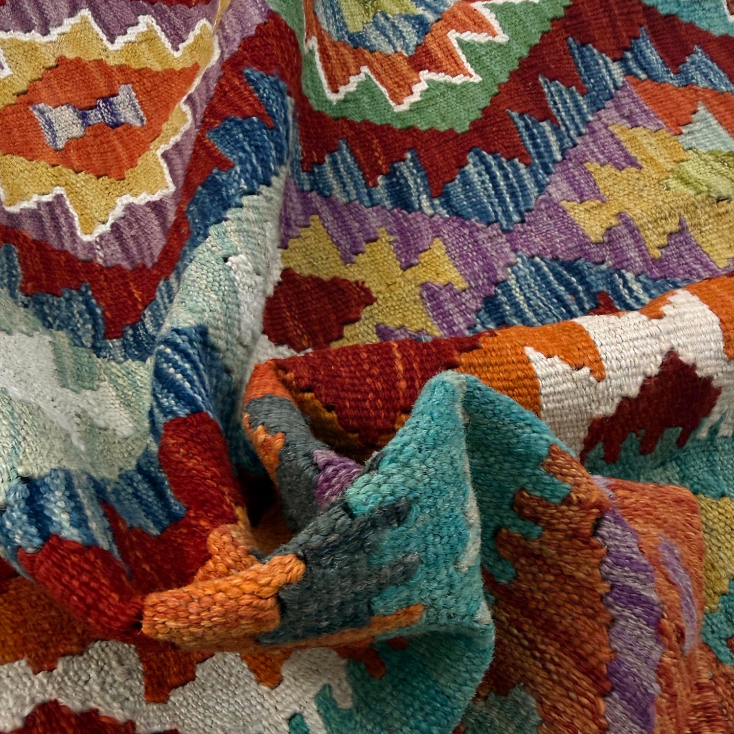 Handmade Vegetable Kilim 4' 4" x 6' 2" (ft) - No. Y39508