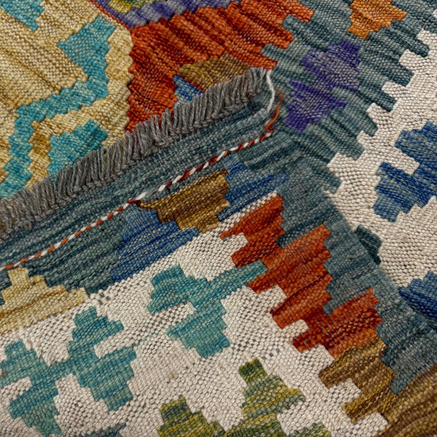 Handmade Vegetable Kilim 5' 9" x 8' 2" (ft) - No. Y39510