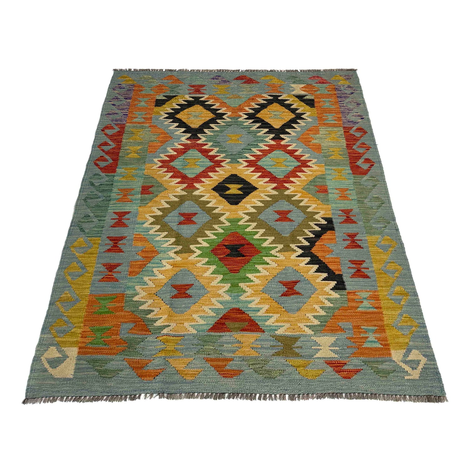 Handmade Vegetable Kelim 4' 0" x 6' 6" (ft) - No. Y39511