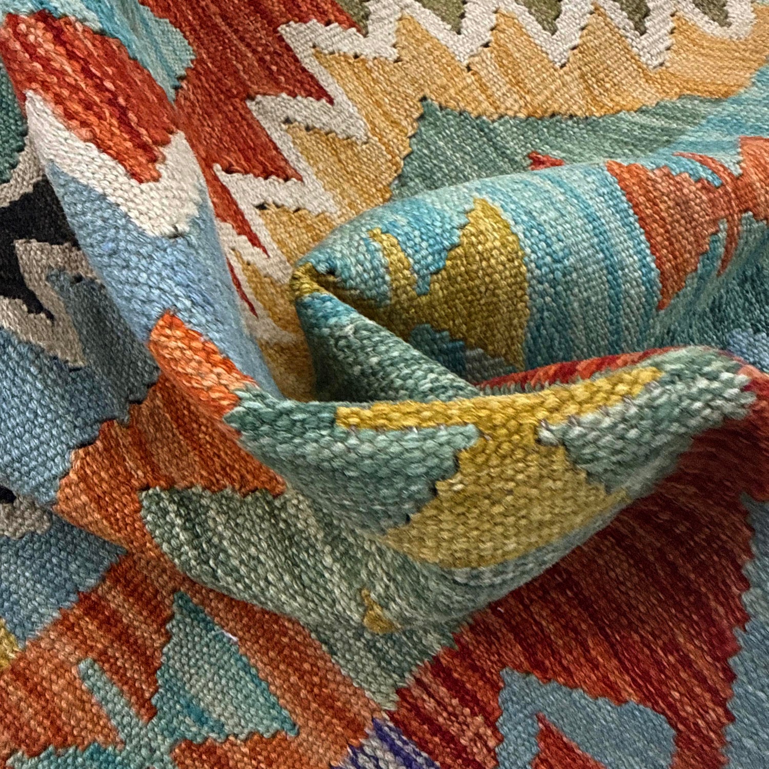 Handmade Vegetable Kelim 4' 0" x 6' 6" (ft) - No. Y39511