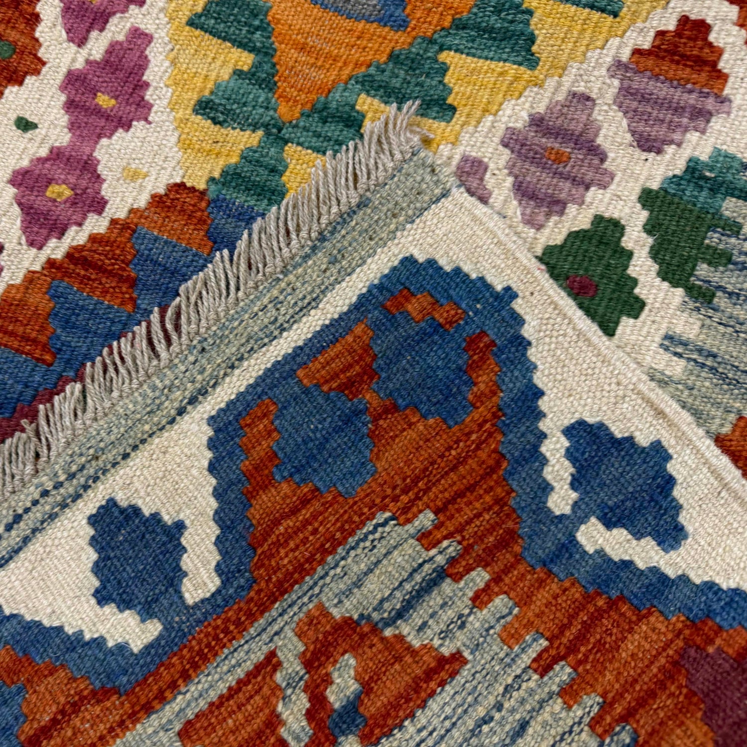 Handmade Vegetable Kilim 4' 2" x 6' 0" (ft) - No. Y39512