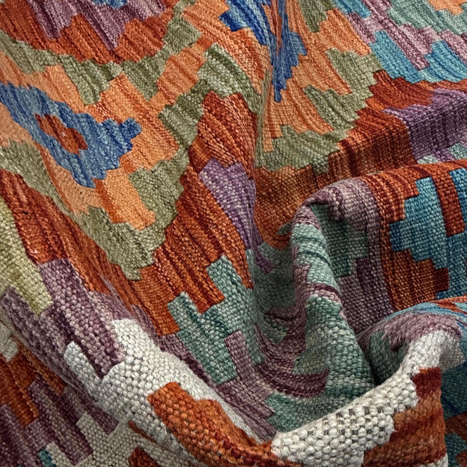 Handmade Vegetable Kelim 5' 6" x 7' 10" (ft) - No. Y39515