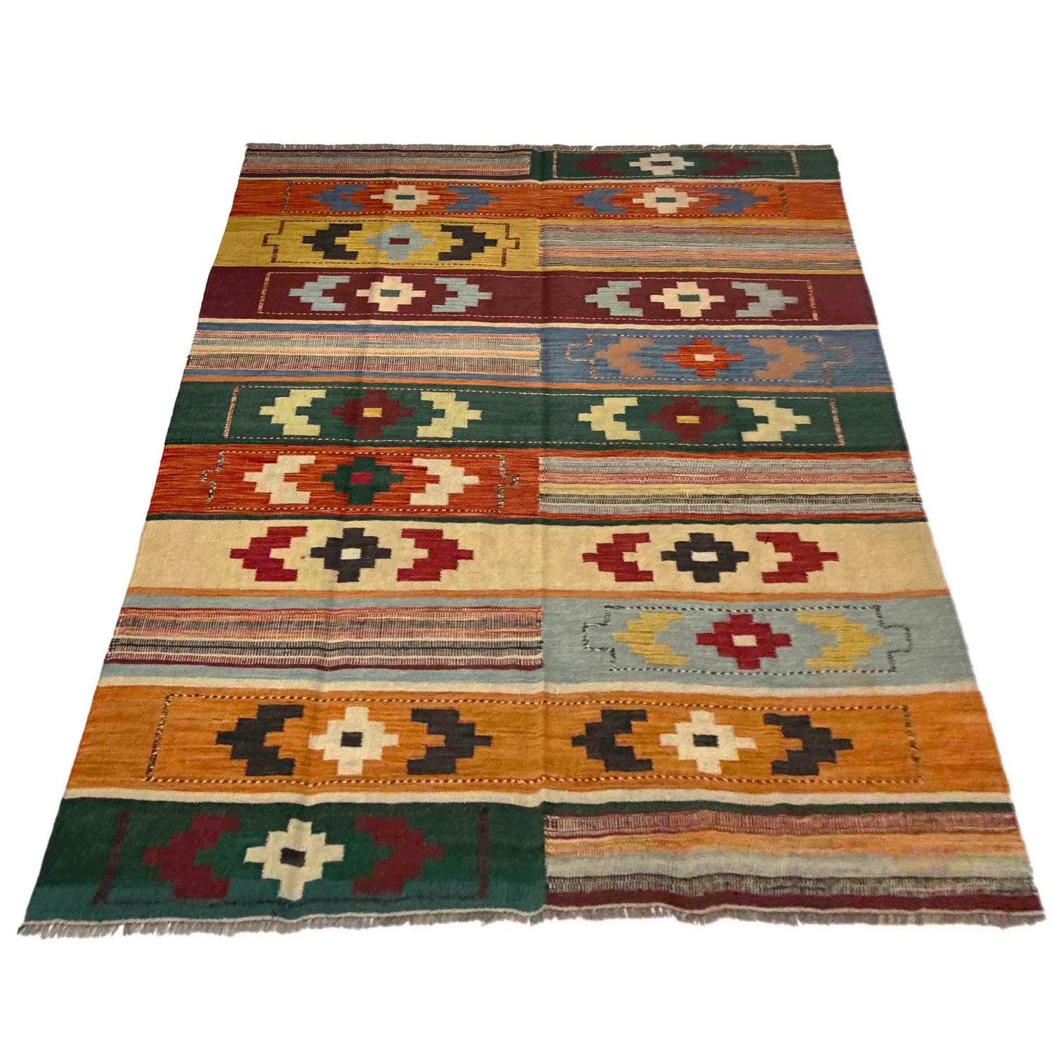 Handmade Vegetable Kilim 5' 9" x 8' 0" (ft) - No. Y39516