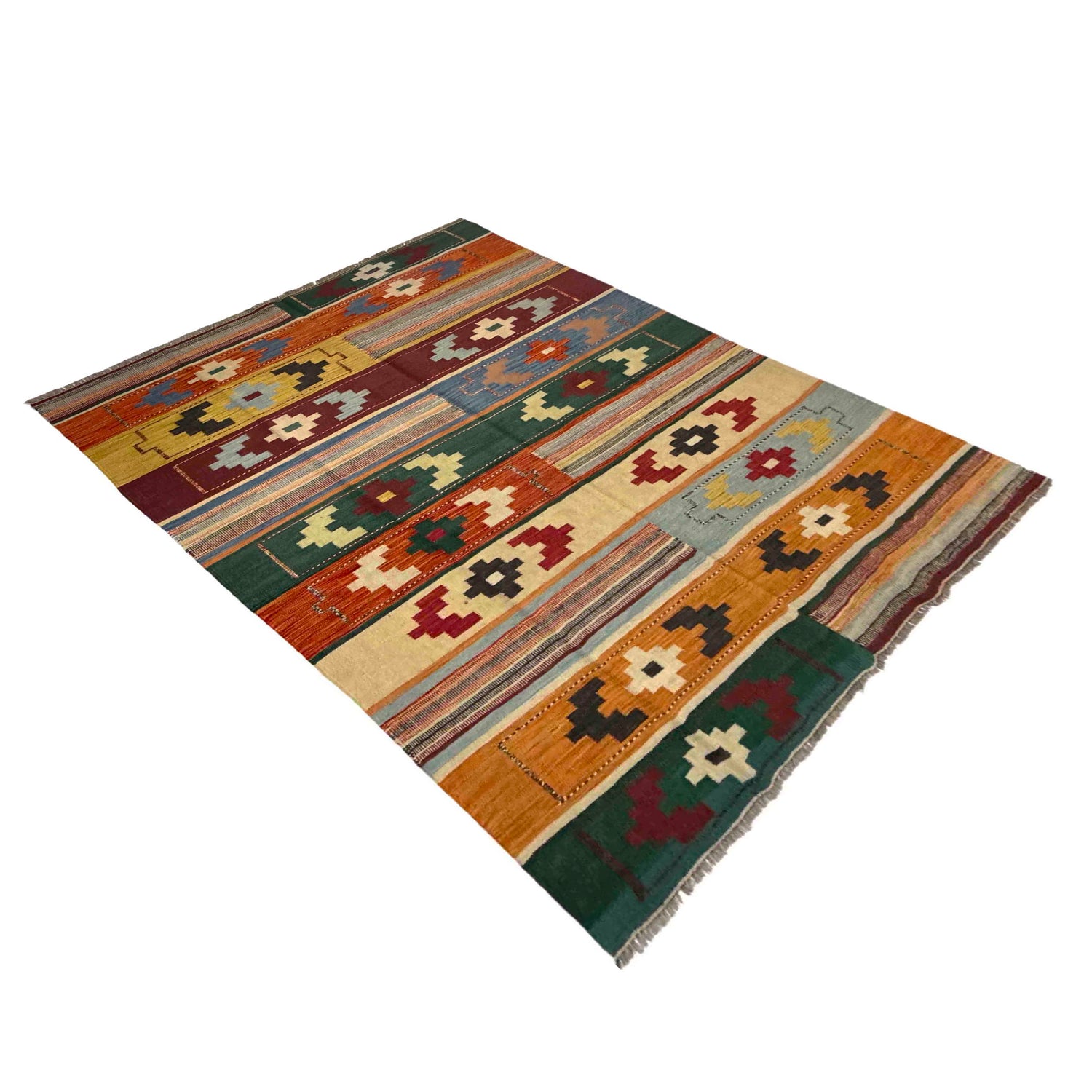 Handmade Vegetable Kilim 5' 9" x 8' 0" (ft) - No. Y39516